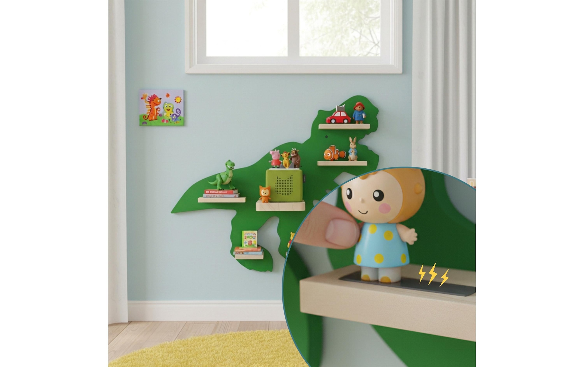 relaxdays Étagère pour enfants »Dinosaurier«