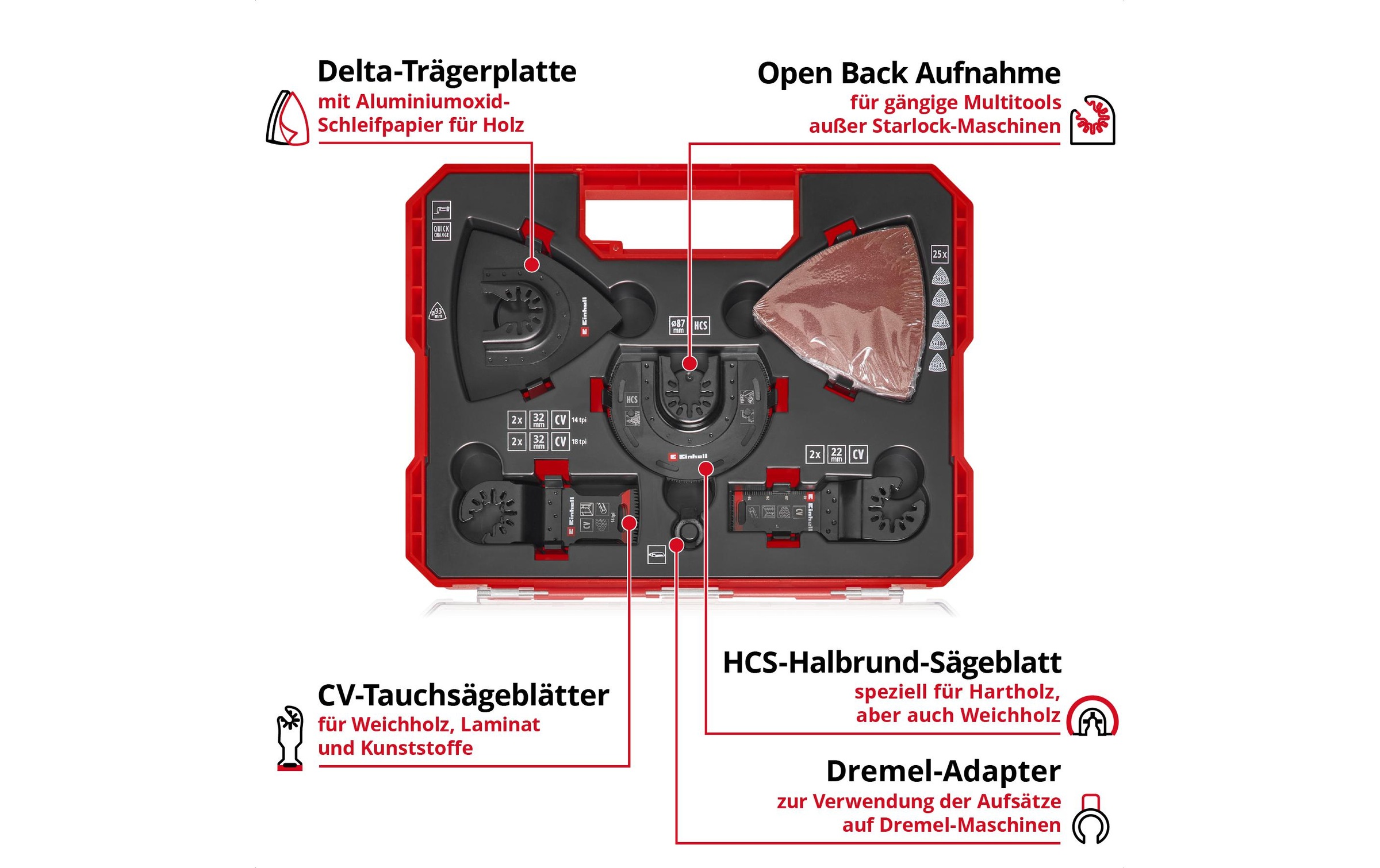 Einhell Multitool »XLPLUS-CASE 35tlg«, (Set)