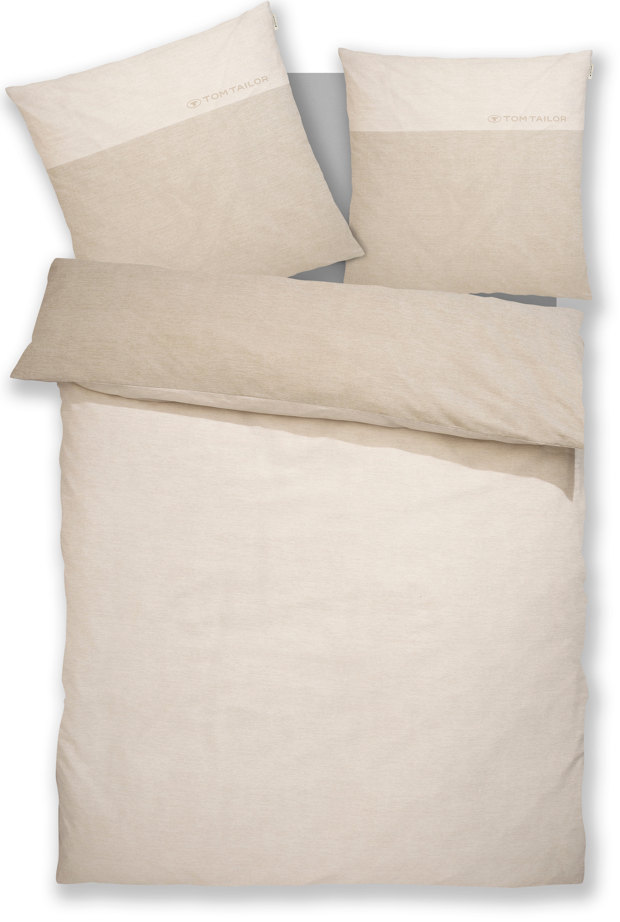 TOM TAILOR HOME Linge de lit »Henry« 3 cuis Bettwäsche aus Baumwolle, mit GRATIS-Zugabe: Sporthandtuch
