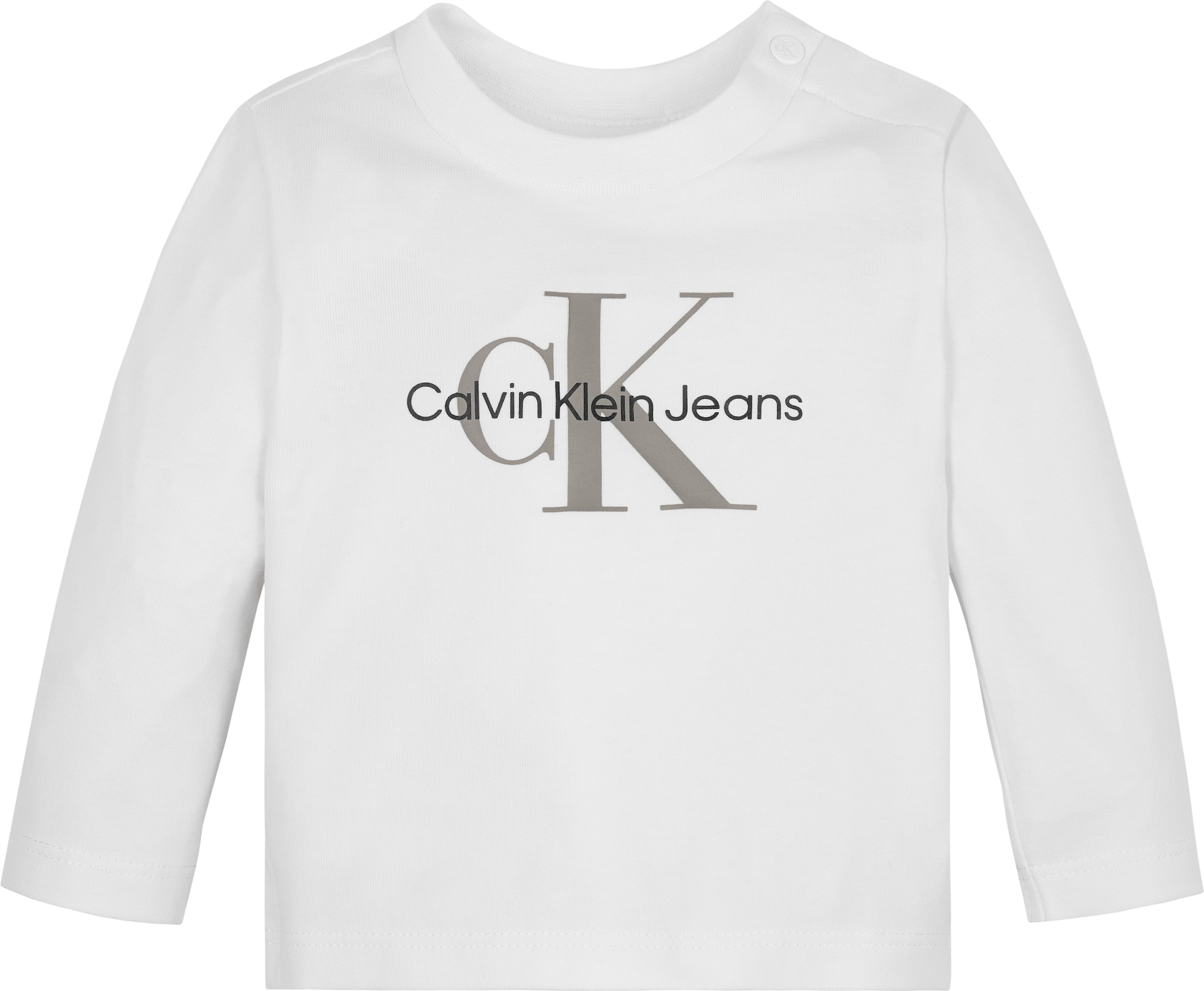 Calvin Klein Jeans Langarmshirt »MONOGRAM LS T-SHIRT«, für Babys bis 2 Jahre, mit grossem Druck