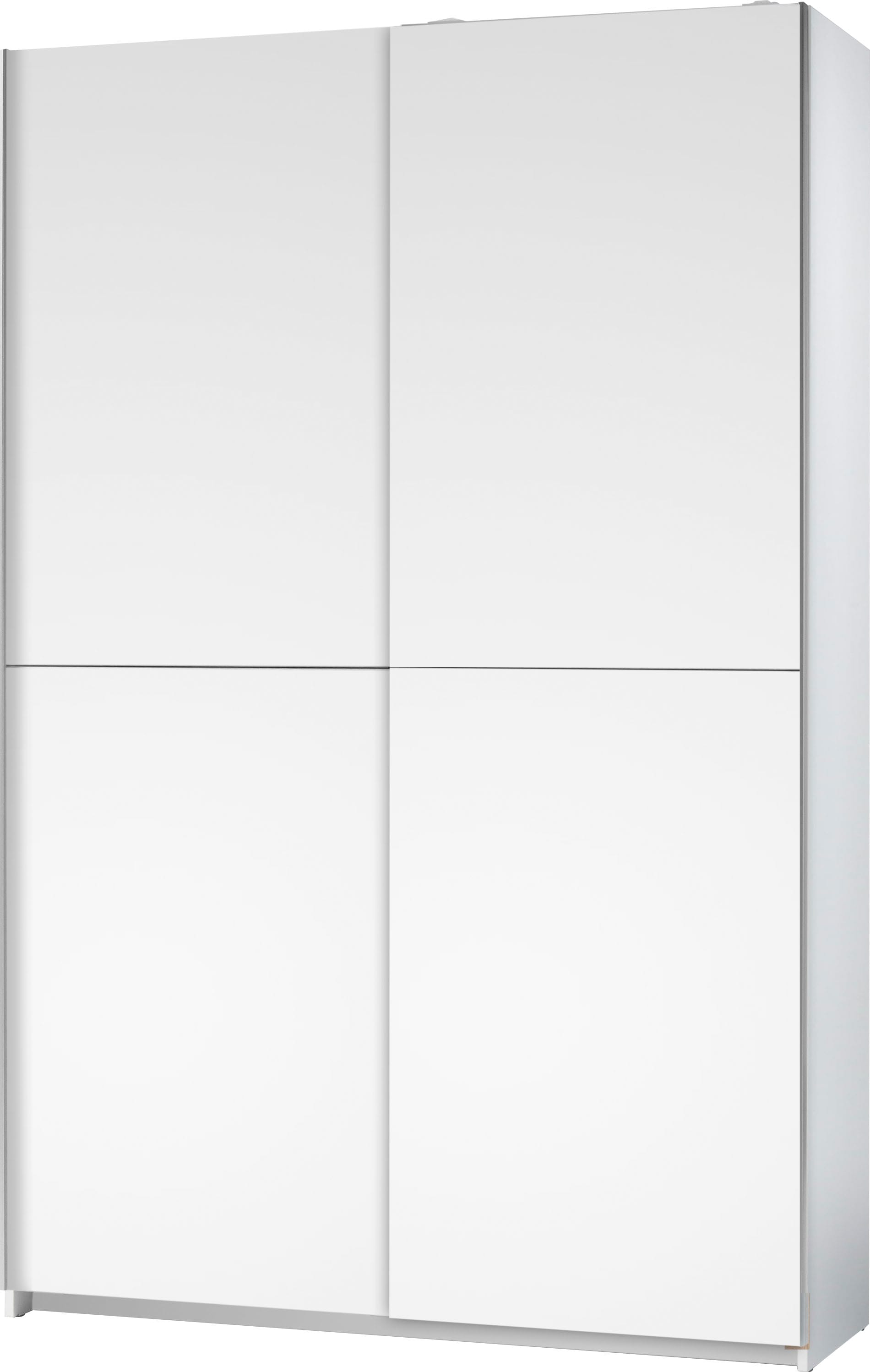 Image of Schlafkontor Schwebetürenschrank "Heimo/Fast Schrank Kleiderschrank Garderobe" geringe Tiefe, ausziehbarer Kleiderstange, Garderobenschrank, 6 Böden