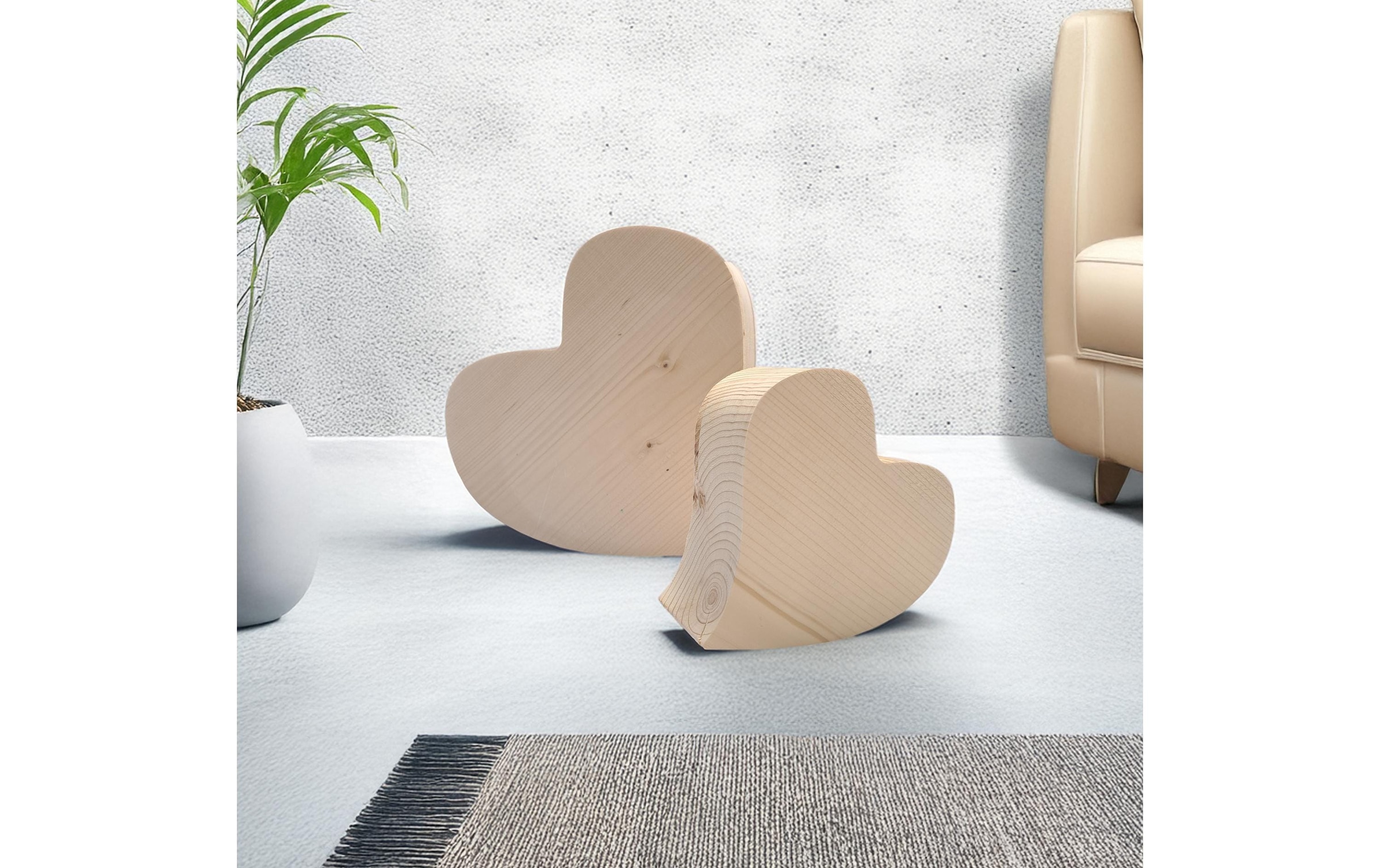 Holz Zollhaus Dekofigur »Massivholz Herz«