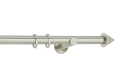 Image of indeko Gardinenstange »Brig«, 1 läufig-läufig, Fixmass, edelstahlfarben bei Ackermann Versand Schweiz