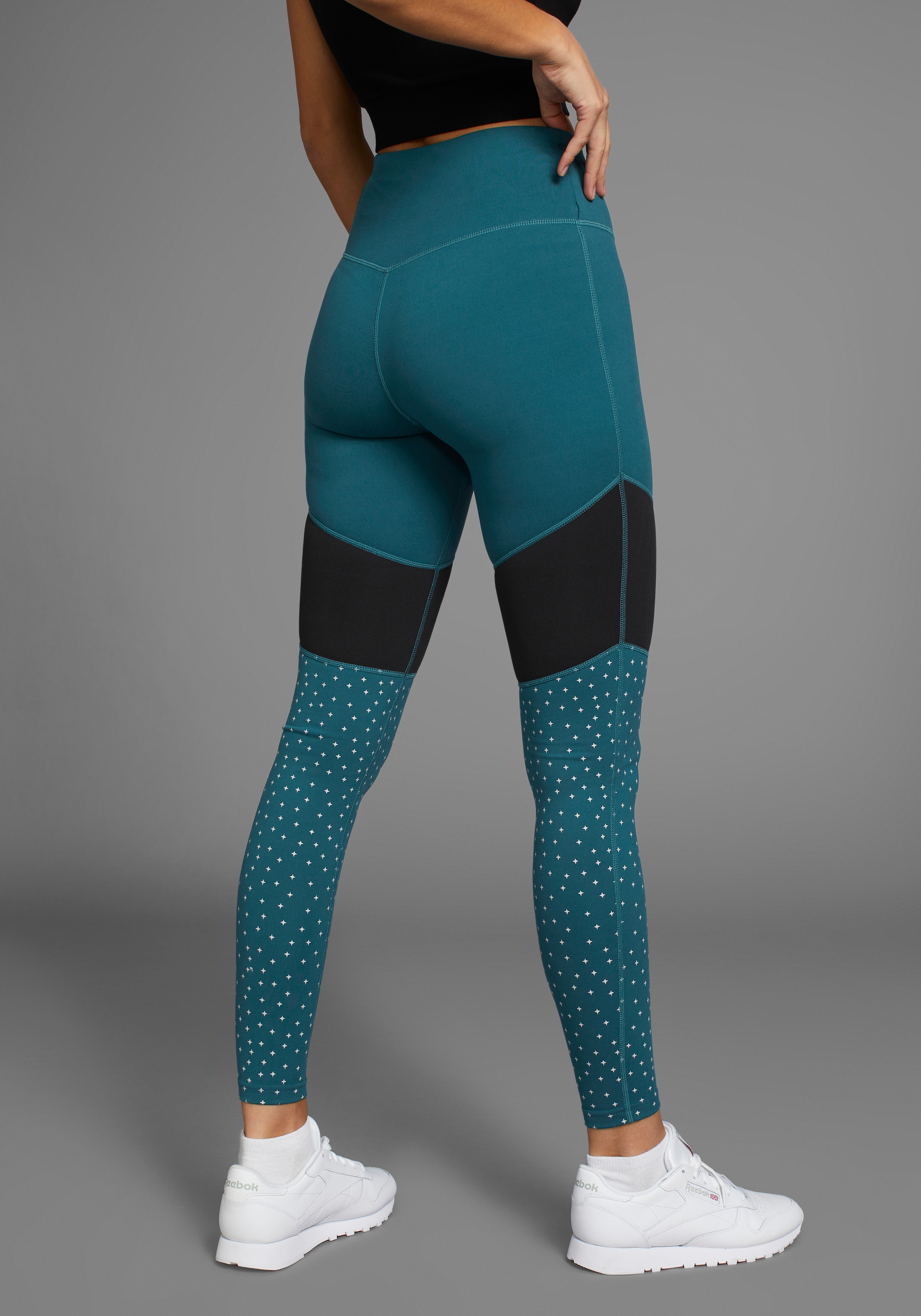 FAYN SPORTS Funktionstights »Tights mit Colorblock«, und Reflektorprint