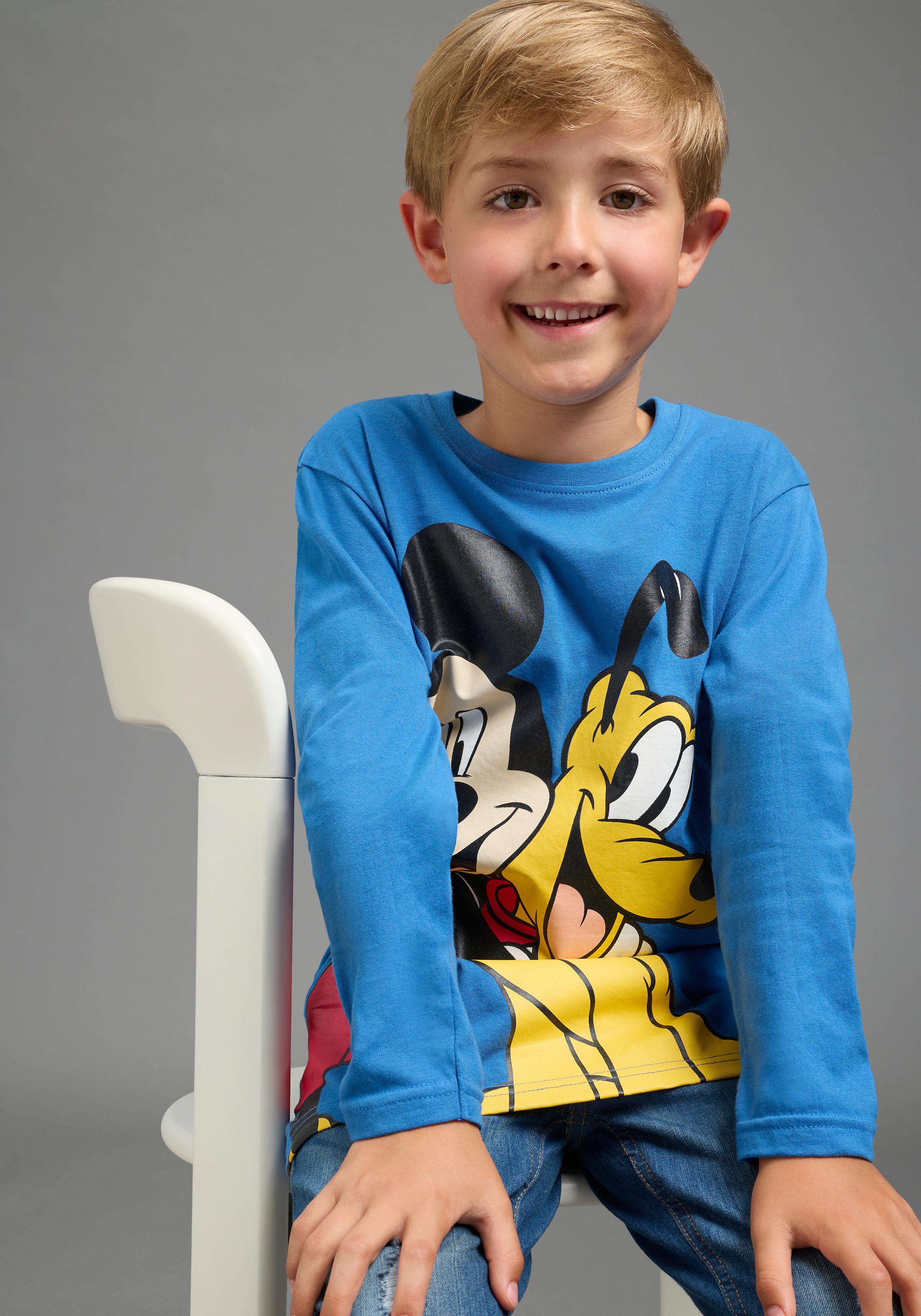 KIDSWORLD T-shirt à manches longues »Mickey&Goofy Shirt, Disney« T-shirt Disney, manches longues, aspect imprimé, pour enfants