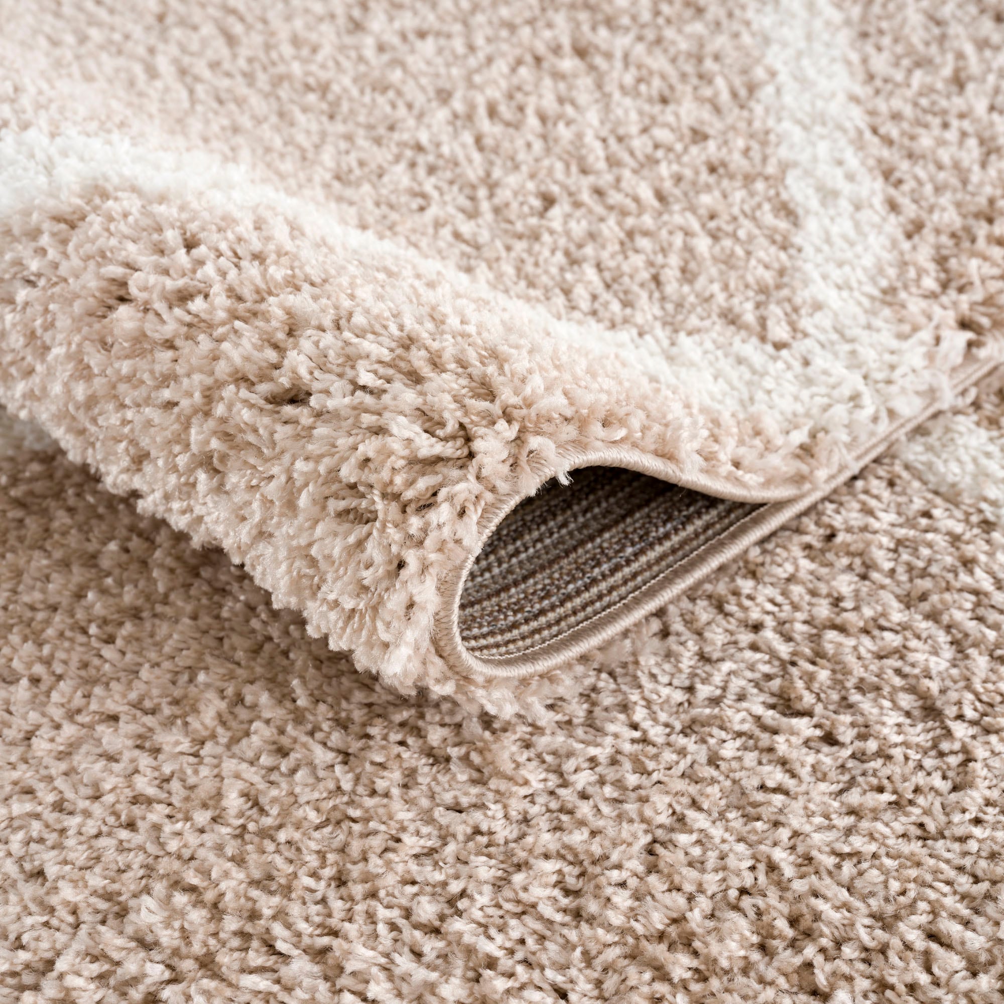 Sanat Hochflor-Teppich »Madrid«, rund, 30 mm Höhe, Wohnzimmer, Langflor, Shaggy Teppich