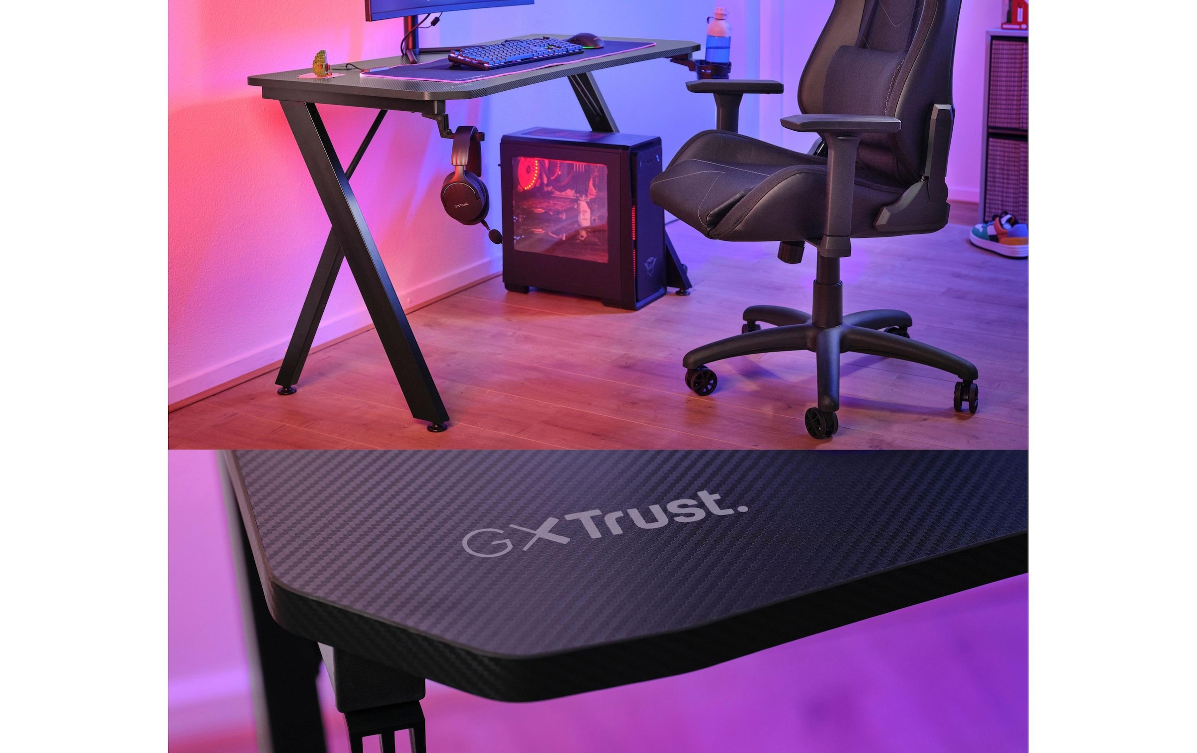 Trust Table de gaming »GXT 700 Omnius« 1 cuis tlg. Optimaler Spielkomfort durch ergonomisches Design