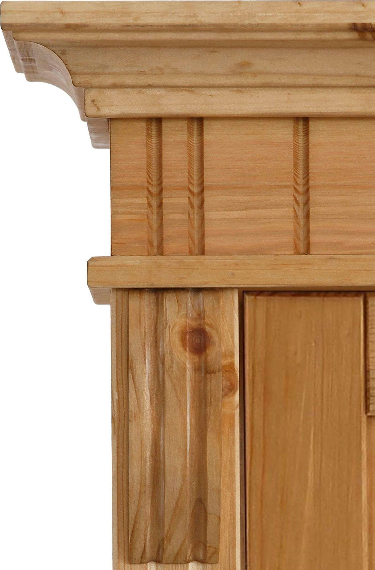 Home affaire Kleiderschrank »Teresa«, 3 Türen, aus massiver Kiefer, Breite 152 cm, mit Spiegel, FSC®