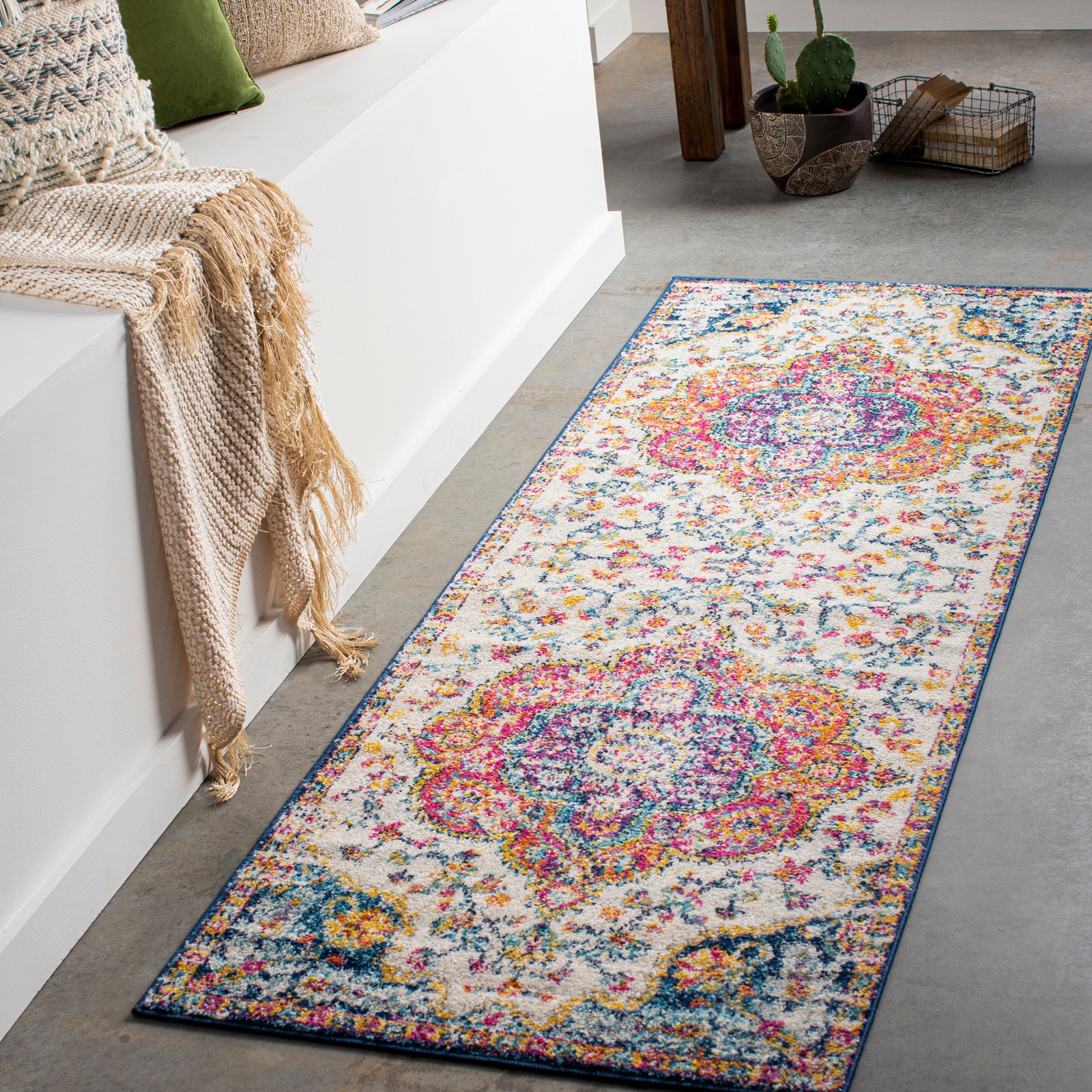 Livabliss Tapis »RABAT« Rectangulaire 8 mm Höhe Orient-Optik, Vintage Design, Boho Stil, Kurzflor, Wohnzimmer