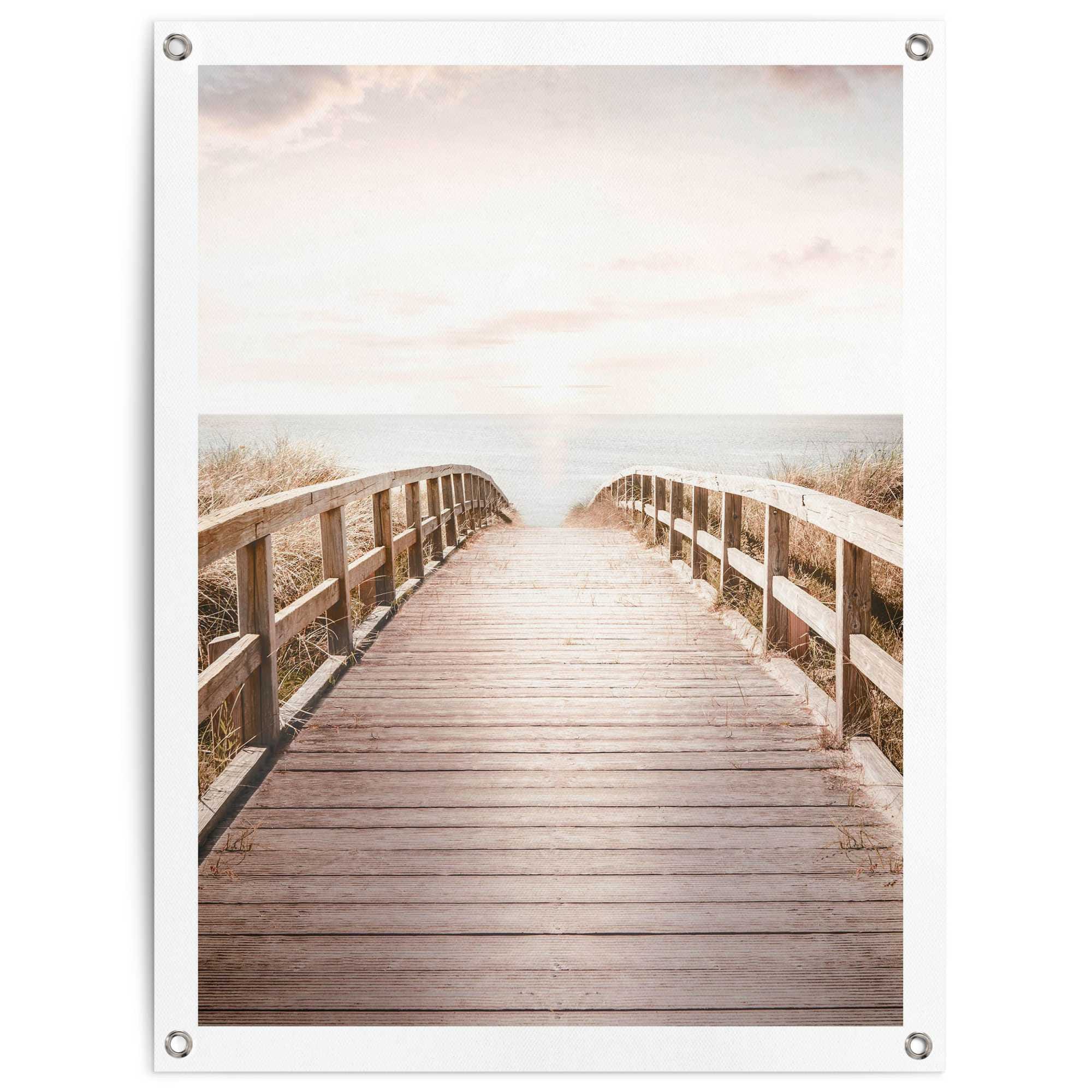 Image of Reinders Poster "Brücke zum Strand" Outdoor für Garten oder Balkon