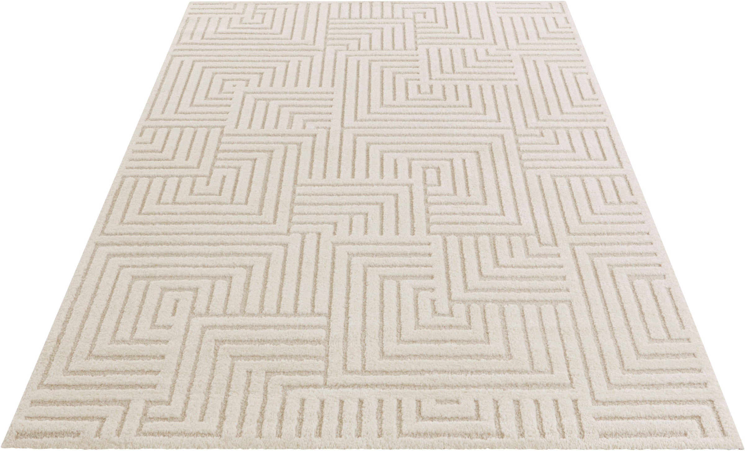 Image of ELLE DECORATION Designteppich »Manipu«, rechteckig, 14 mm Höhe, Supersofter Kurzflor, Hoch-Tief-Effekt, robust & pflegeleicht, modernes & geometrisches Design, ideale Teppiche für Wohnzimmer, Schlafzimmer & Flur bei Ackermann Versand Schweiz