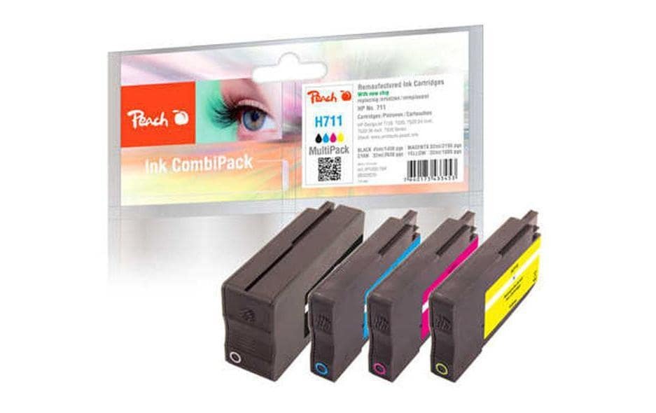 Tintenpatrone »Peach HP Nr. 711 Multipack«, (4 St.)