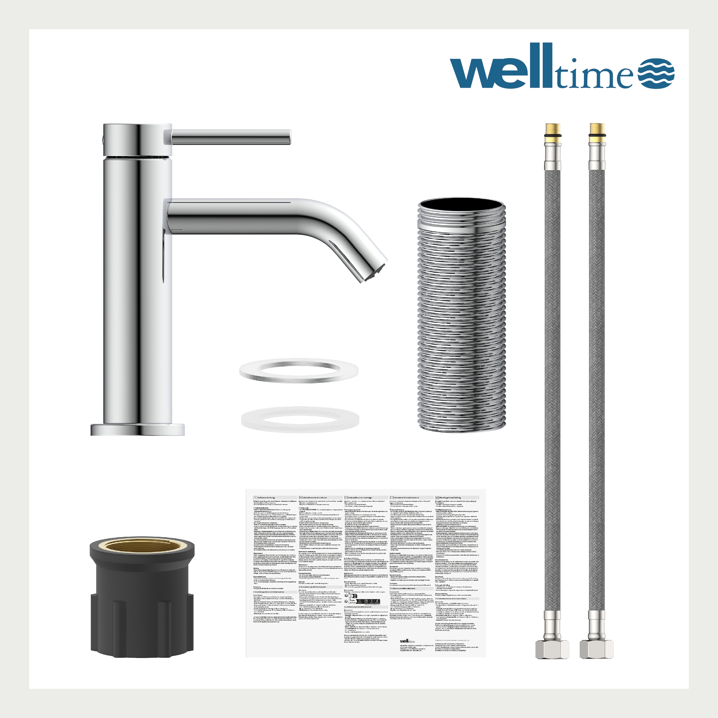 welltime Robinet de lavabo »Toscana« consommation d'eau réduite grâce à la fonction Eco-Click