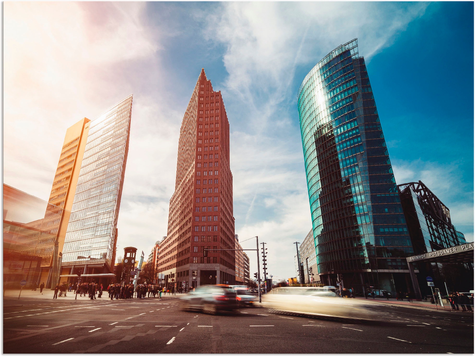 Image of Artland Wandbild »Potsdamer Platz Berlin I«, Deutschland, (1 St.), in vielen Grössen & Produktarten - Alubild / Outdoorbild für den Aussenbereich, Leinwandbild, Poster, Wandaufkleber / Wandtattoo auch für Badezimmer geeignet bei Ackermann Versand Schweiz