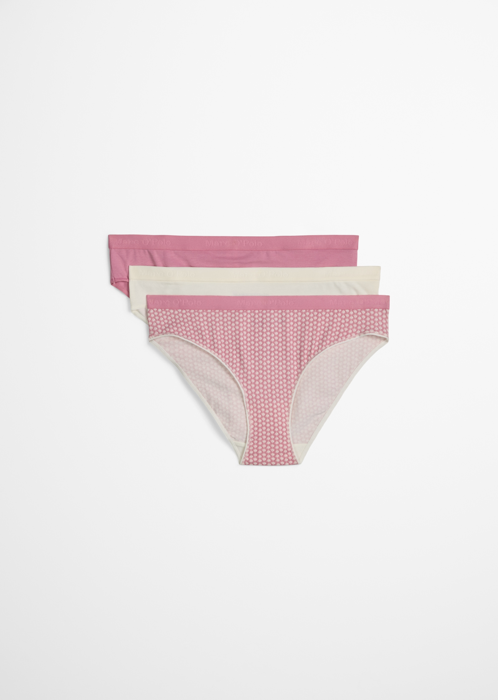Marc O'Polo Slip »Essentials« 3er Pack,  mit elastischem Logobund, uni und gestreift