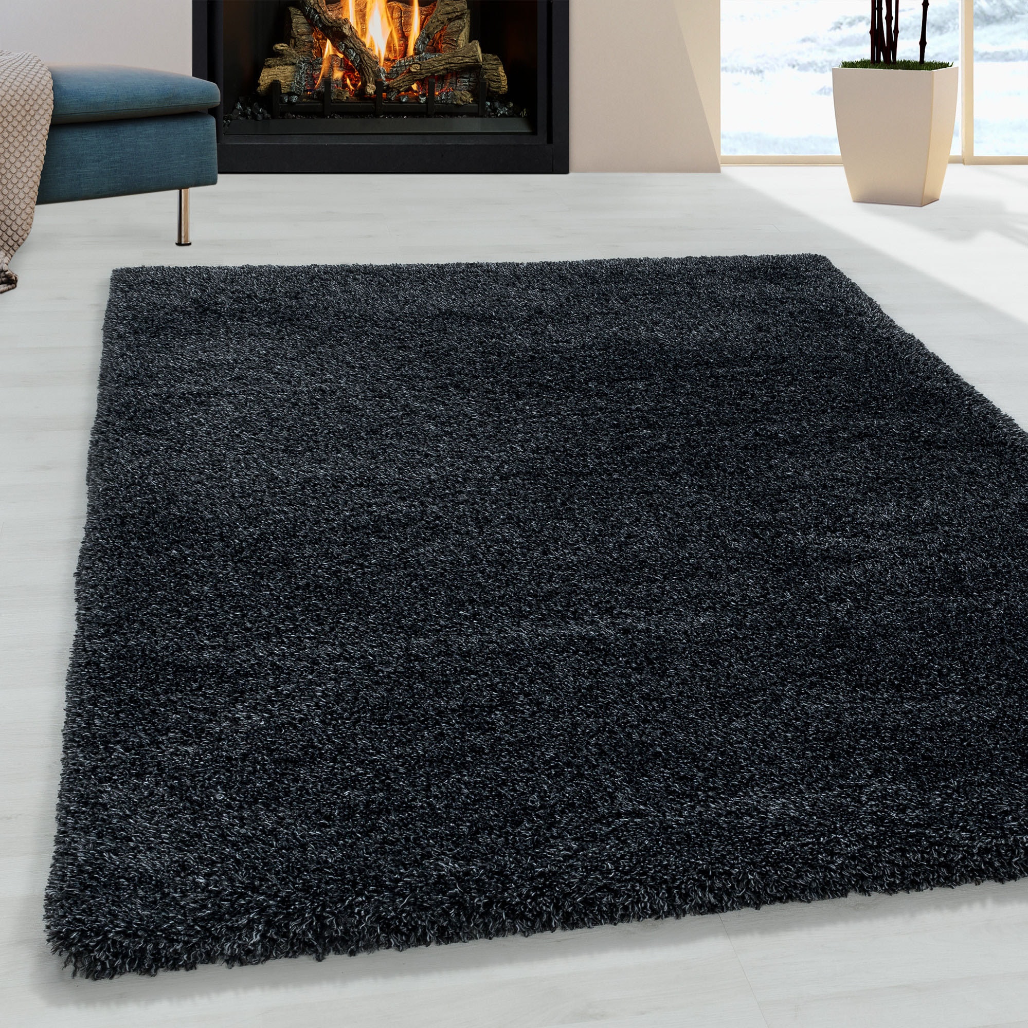 Image of Ayyildiz Teppiche Hochflor-Teppich "FLUFFY 3500" rechteckig 50 mm Höhe Langflor, Shaggy, uni, robust, auch in rund erhältlich, Wohnzimmer