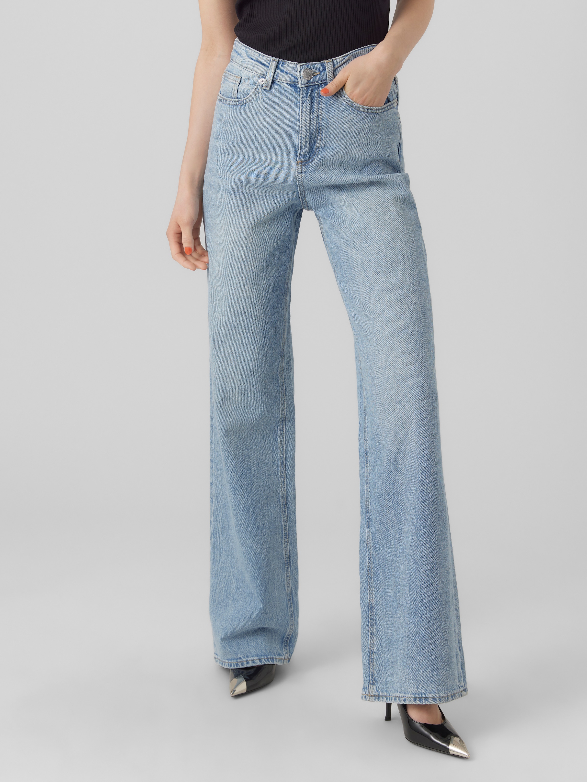 Image of Vero Moda Straight-Jeans "VMTESSA HR STRAIGHT JEANS RA339 GA NOOS"