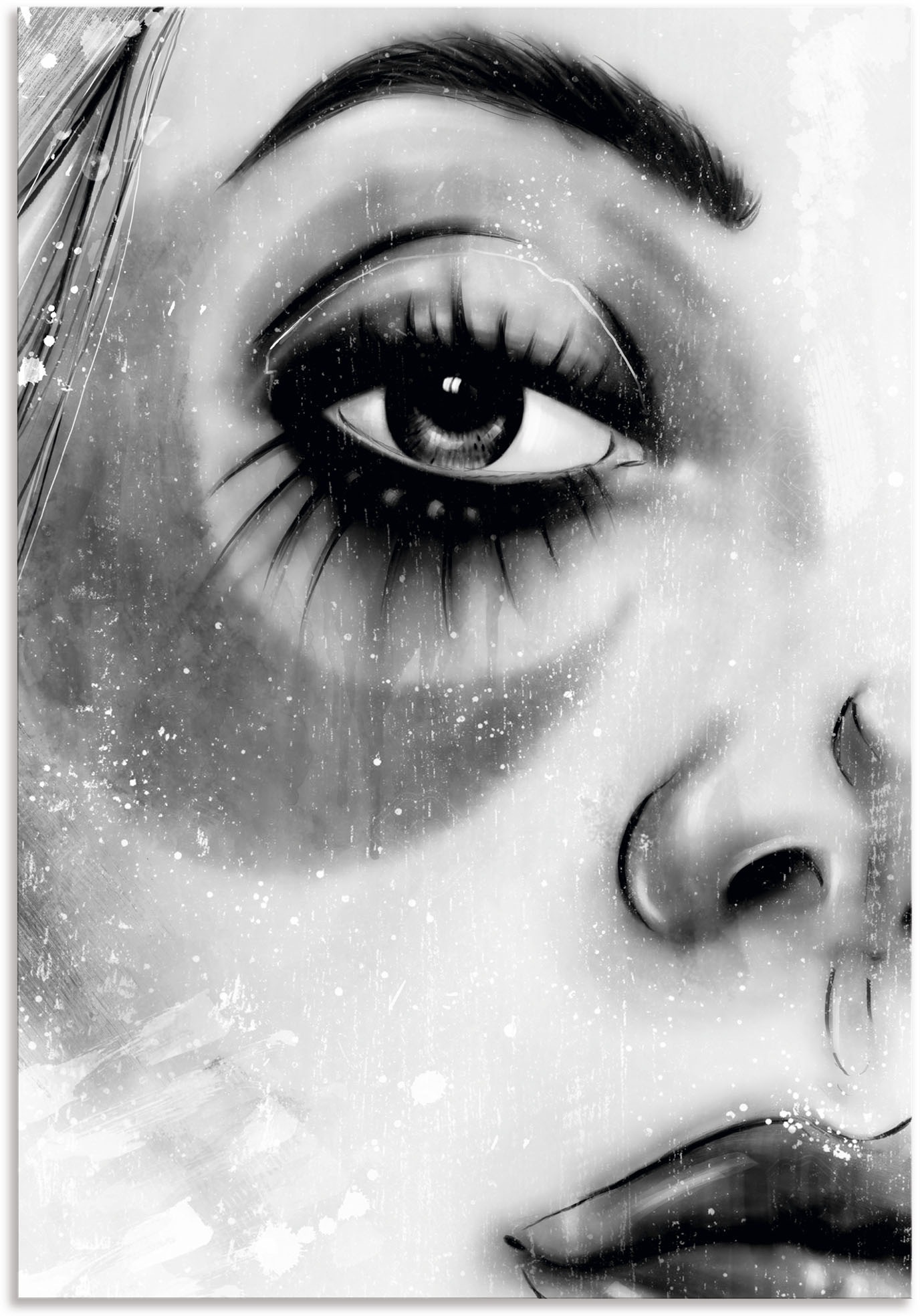 Image of Artland Wandbild »Lash«, Portrait, (1 St.), in vielen Grössen & Produktarten - Alubild / Outdoorbild für den Aussenbereich, Leinwandbild, Poster, Wandaufkleber / Wandtattoo auch für Badezimmer geeignet bei Ackermann Versand Schweiz