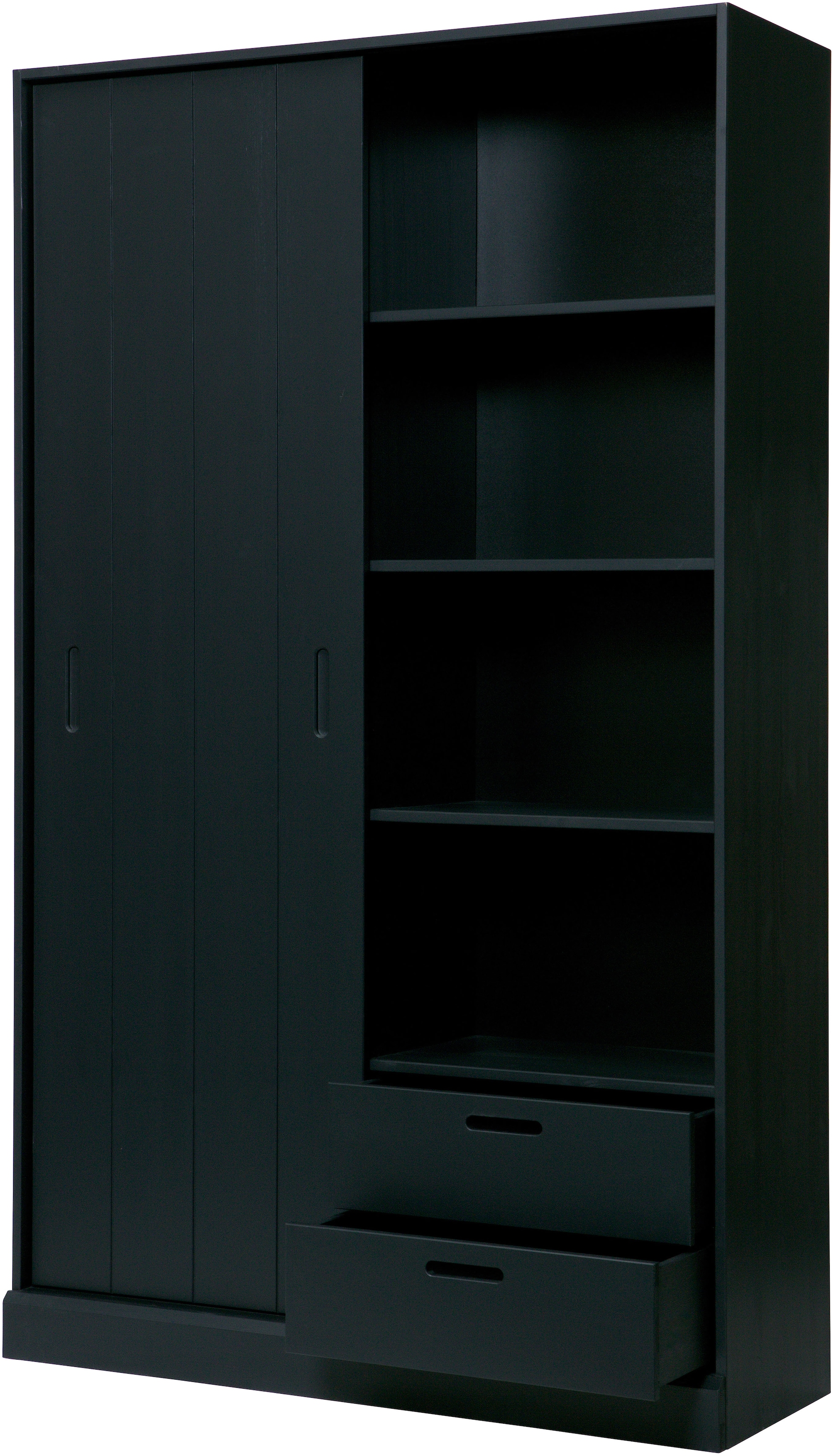 WOOOD Mehrzweckschrank »Move Massivholz Kiefernholz mit Schiebetür geschliffen 200x120x42 cm« Einfach zu montieren, Tragkraft 15 kg pro Boden, sichtbare Maserung