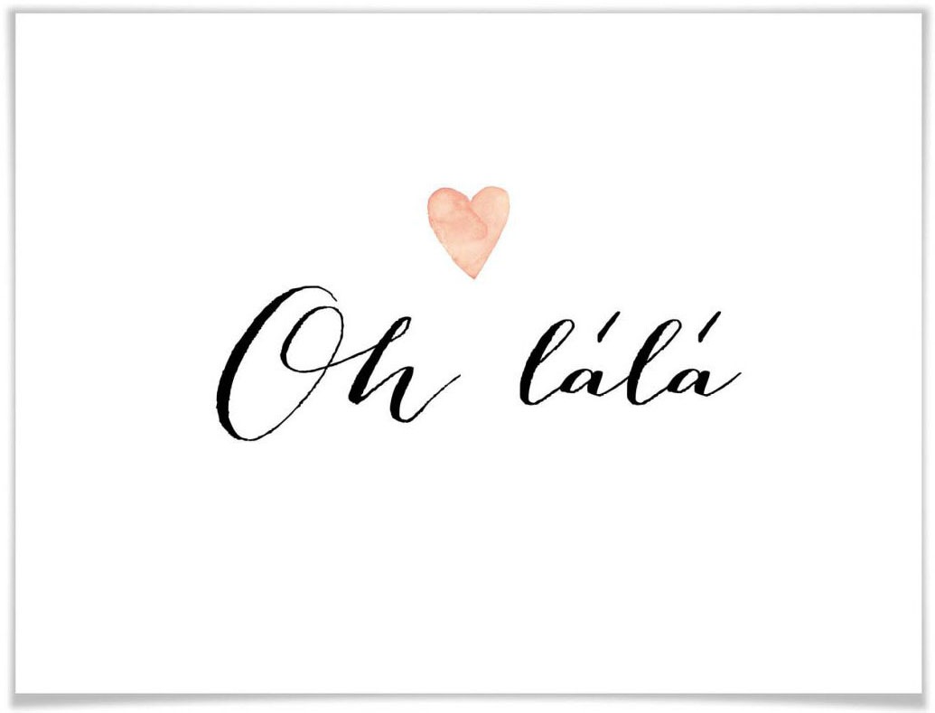 Image of Wall-Art Poster »Oh lálá«, Schriftzug, (1 St.), Poster, Wandbild, Bild, Wandposter bei Ackermann Versand Schweiz