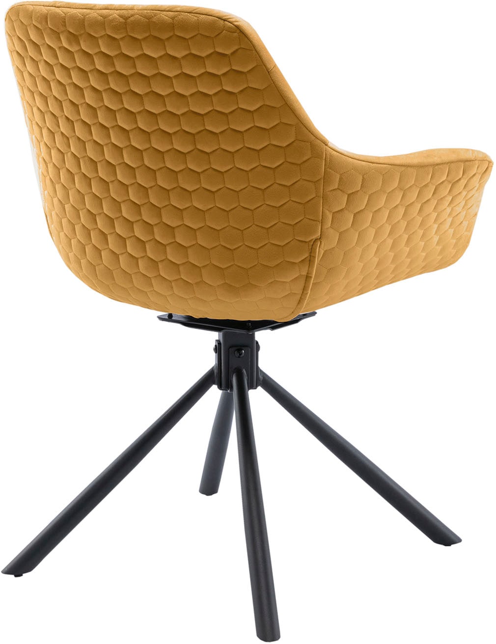 SalesFever Esszimmerstuhl »Rimini Armlehnstuhl: Sitzkomfort fürs Esszimmer« () 1 Stk.Esszimmersessel, Rückseite mit Wabensteppung,360° Drehfunktion