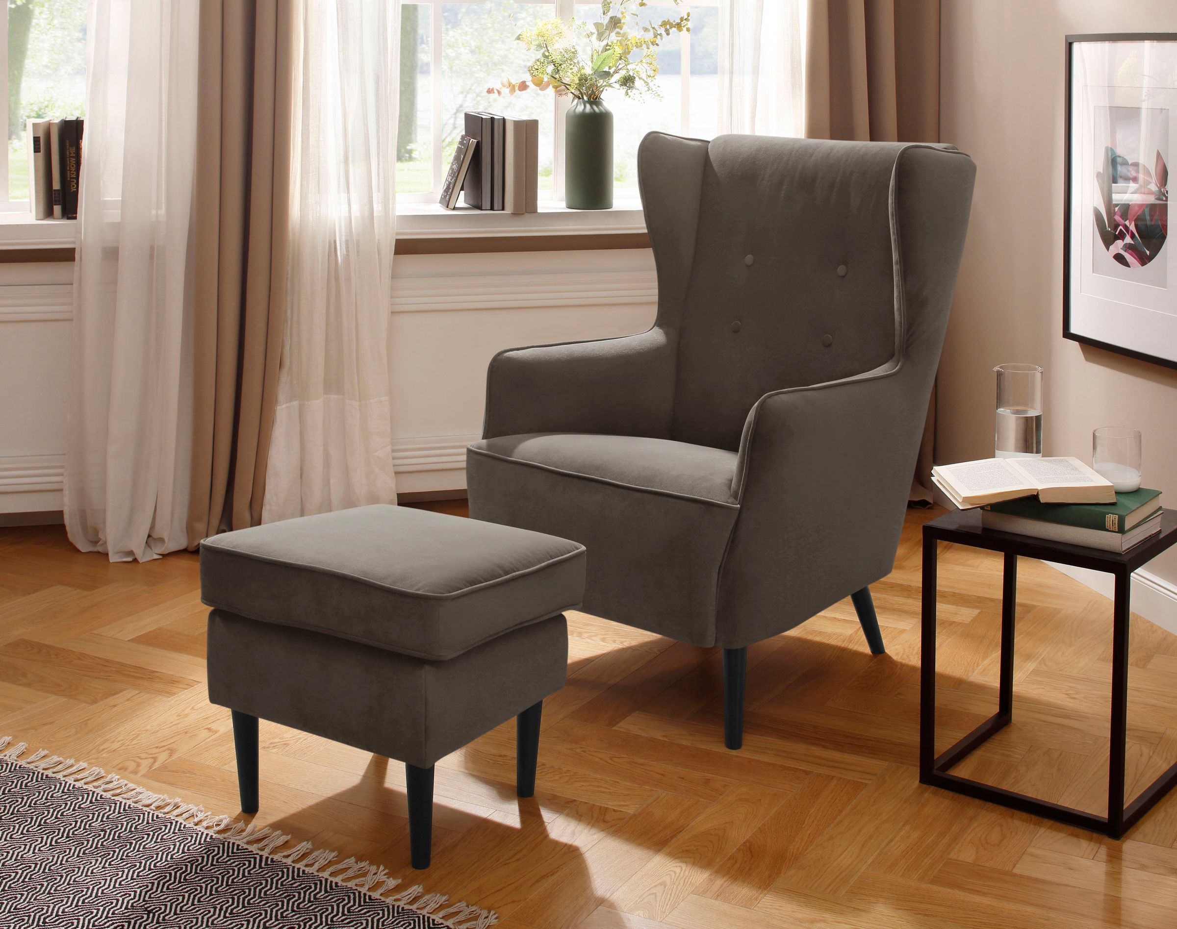 Image of Home affaire Sessel »Niebüll«, mit Holzfüssen bei Ackermann Versand Schweiz