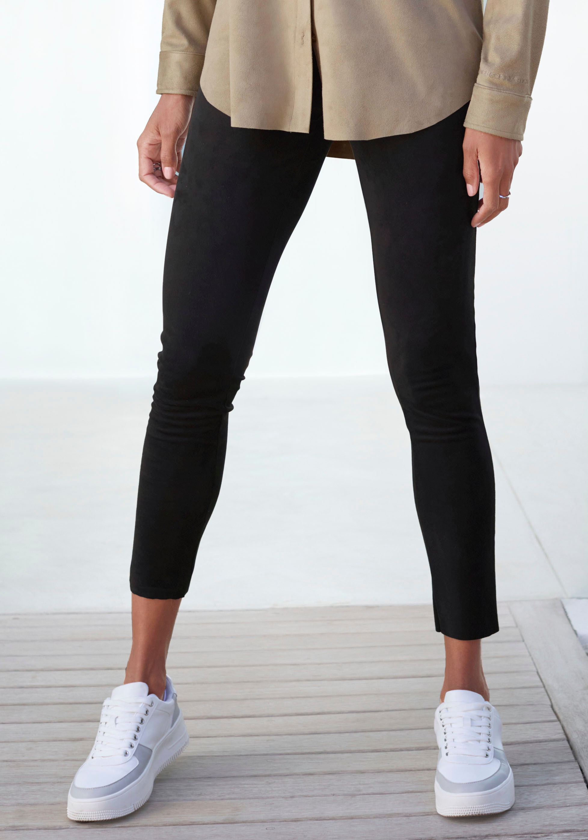 Image of French Connection Leggings mit Logostickerei