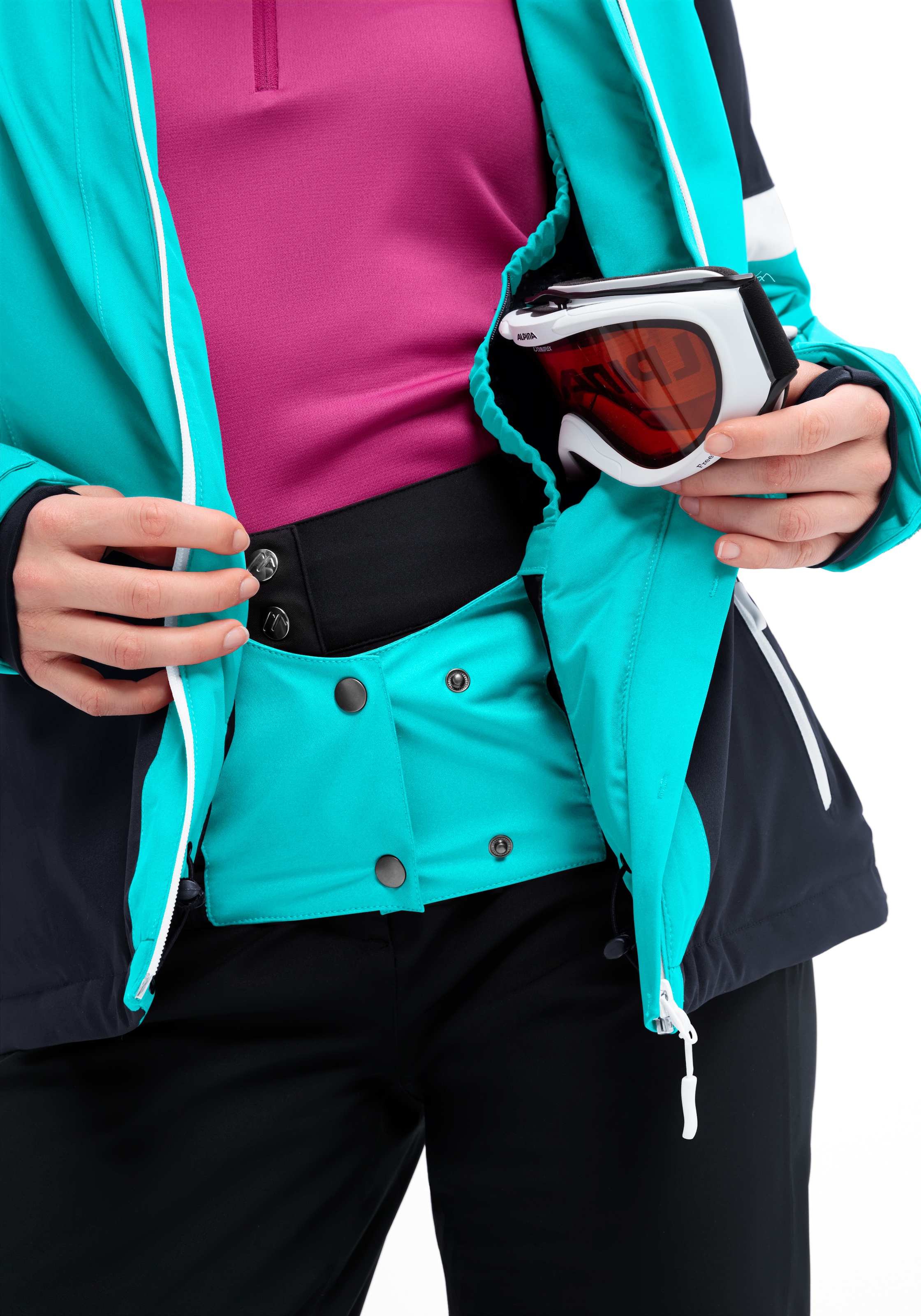 Maier Sports Skijacke »HANNI«, Damen Winterjacke, wasserdicht, 3 RV-Taschen und Kapuze, Regular fit