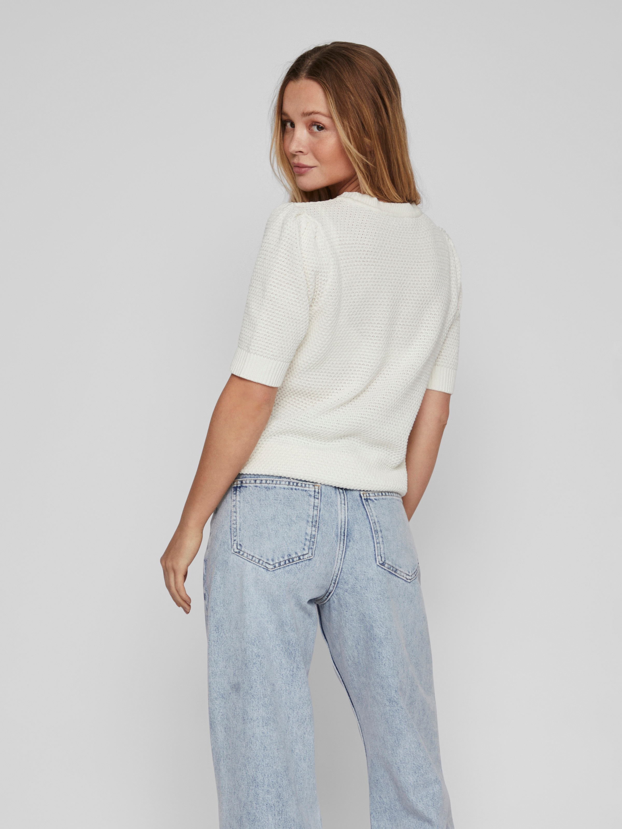 Vila Kurzarmpullover »VIDALO O-NECK S/S KNIT TOP - NOOS«