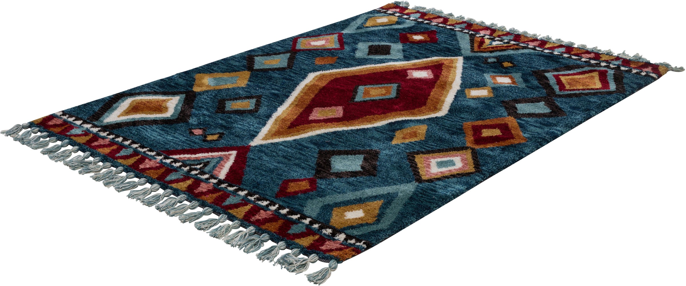 Image of Gino Falcone Teppich »Vittoria 015«, rechteckig, 15 mm Höhe, besonders weich durch Microfaser, mit Fransen, ideal im Wohnzimmer & Schlafzimmer bei Ackermann Versand Schweiz