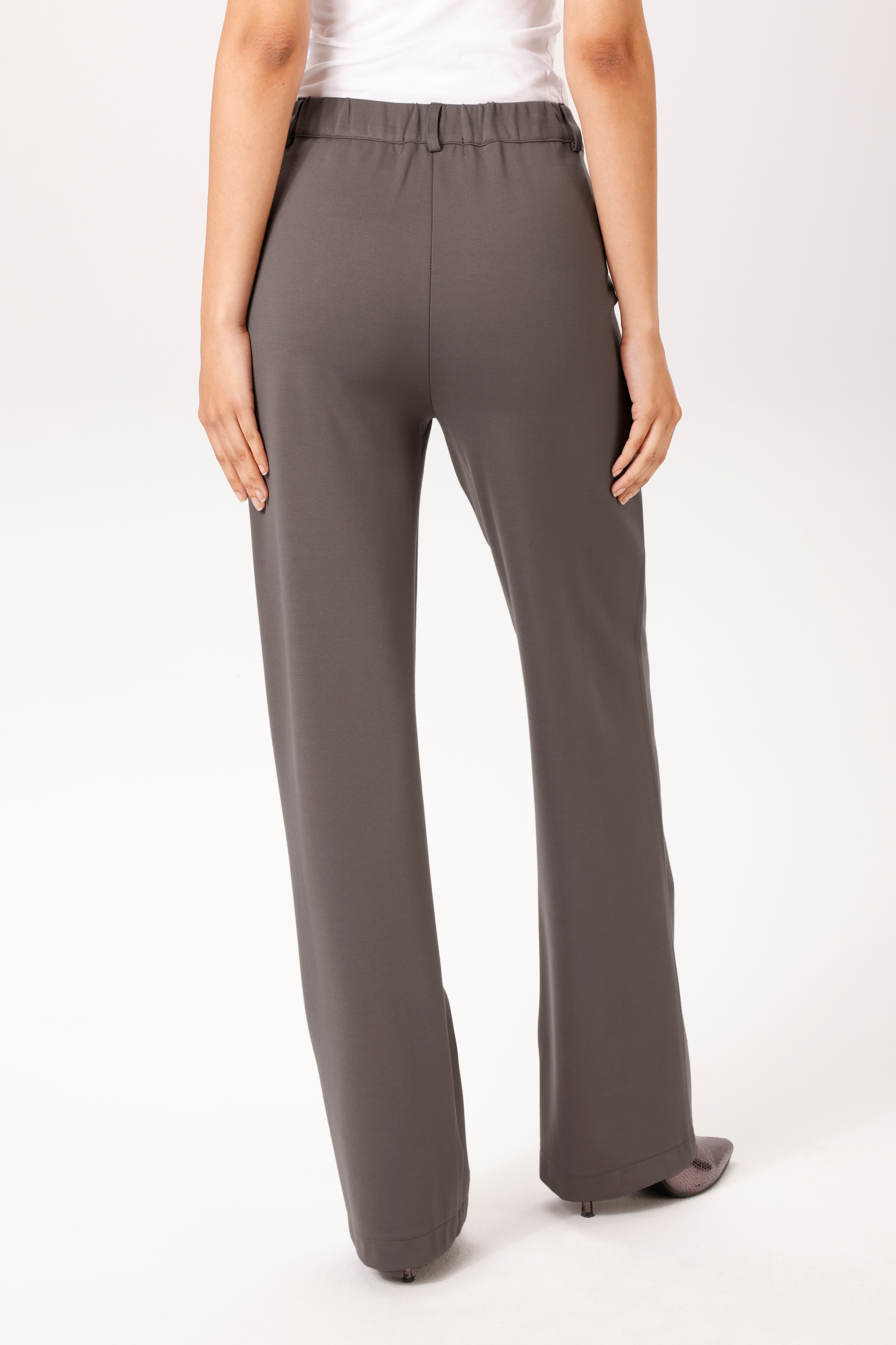 Aniston CASUAL Pantalon en jersey  avec jambe large et droite - NOUVELLE COLLECTION