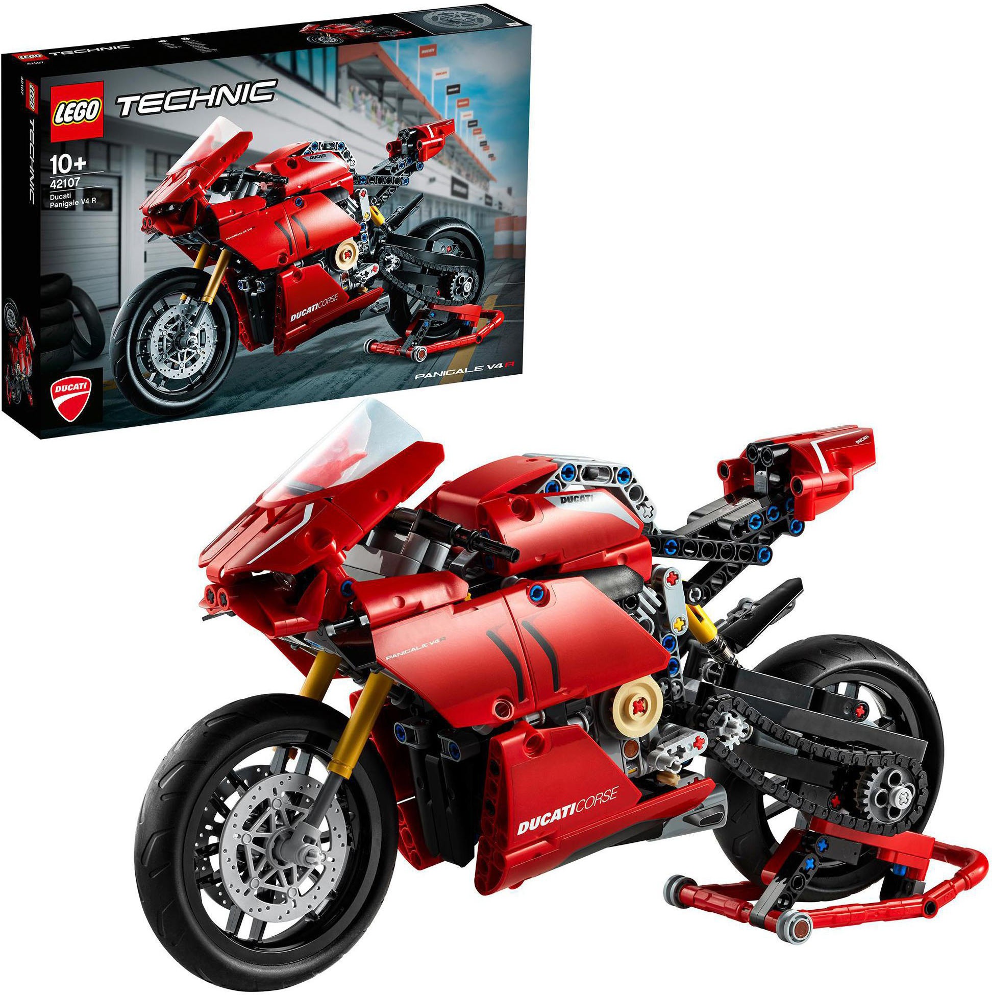 Image of LEGO® Konstruktionsspielsteine »Ducati Panigale V4 R (42107), LEGO® Technic«, (646 St.), Made in Europe bei Ackermann Versand Schweiz