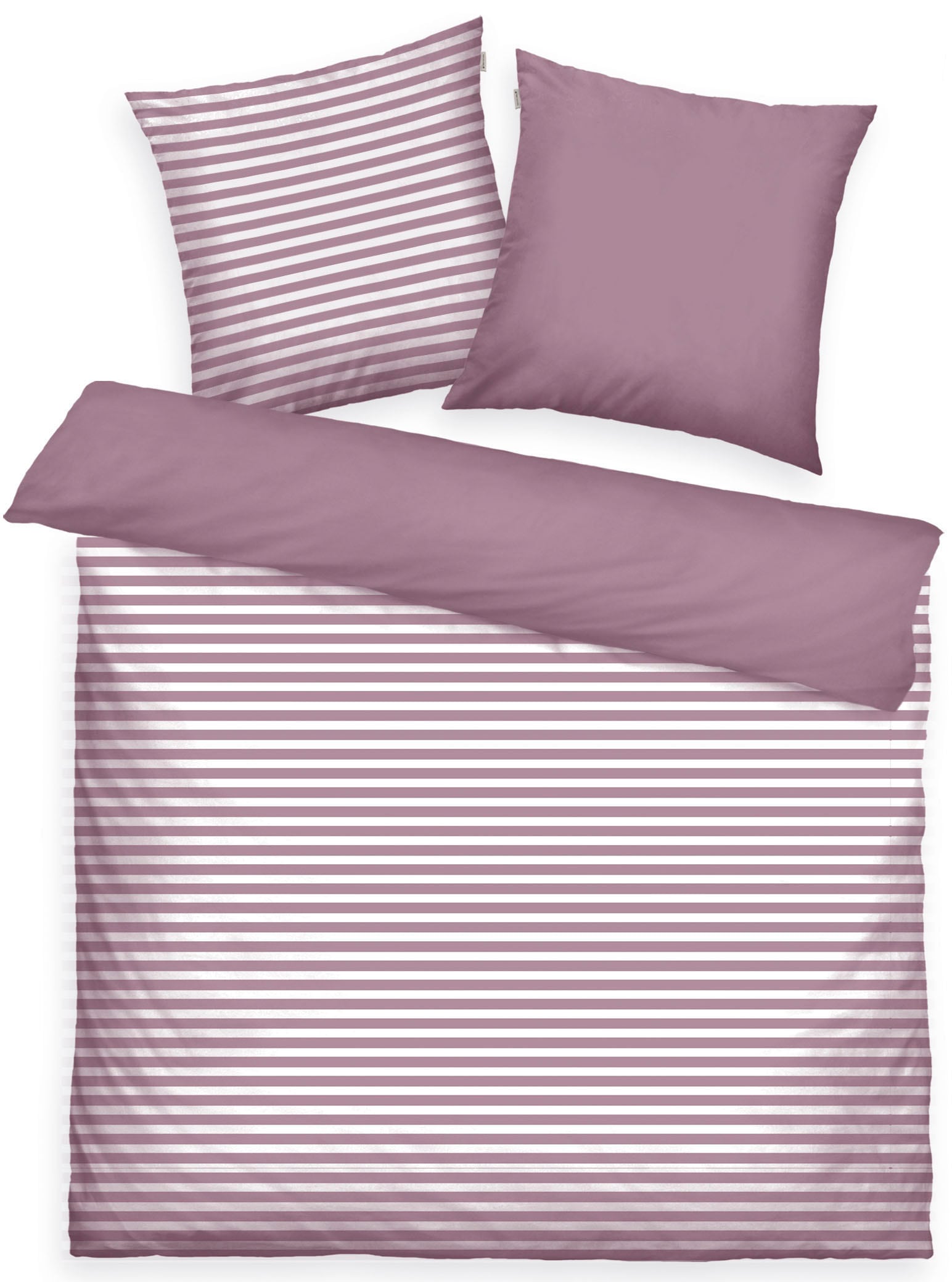 Image of TOM TAILOR HOME Bettwäsche "MEDIUM STRIPES in Gr. 135x200cm, 155x220cm oder 200x220cm" 2 Stk. new bedroom, mit farbigem Markenreissverschluss