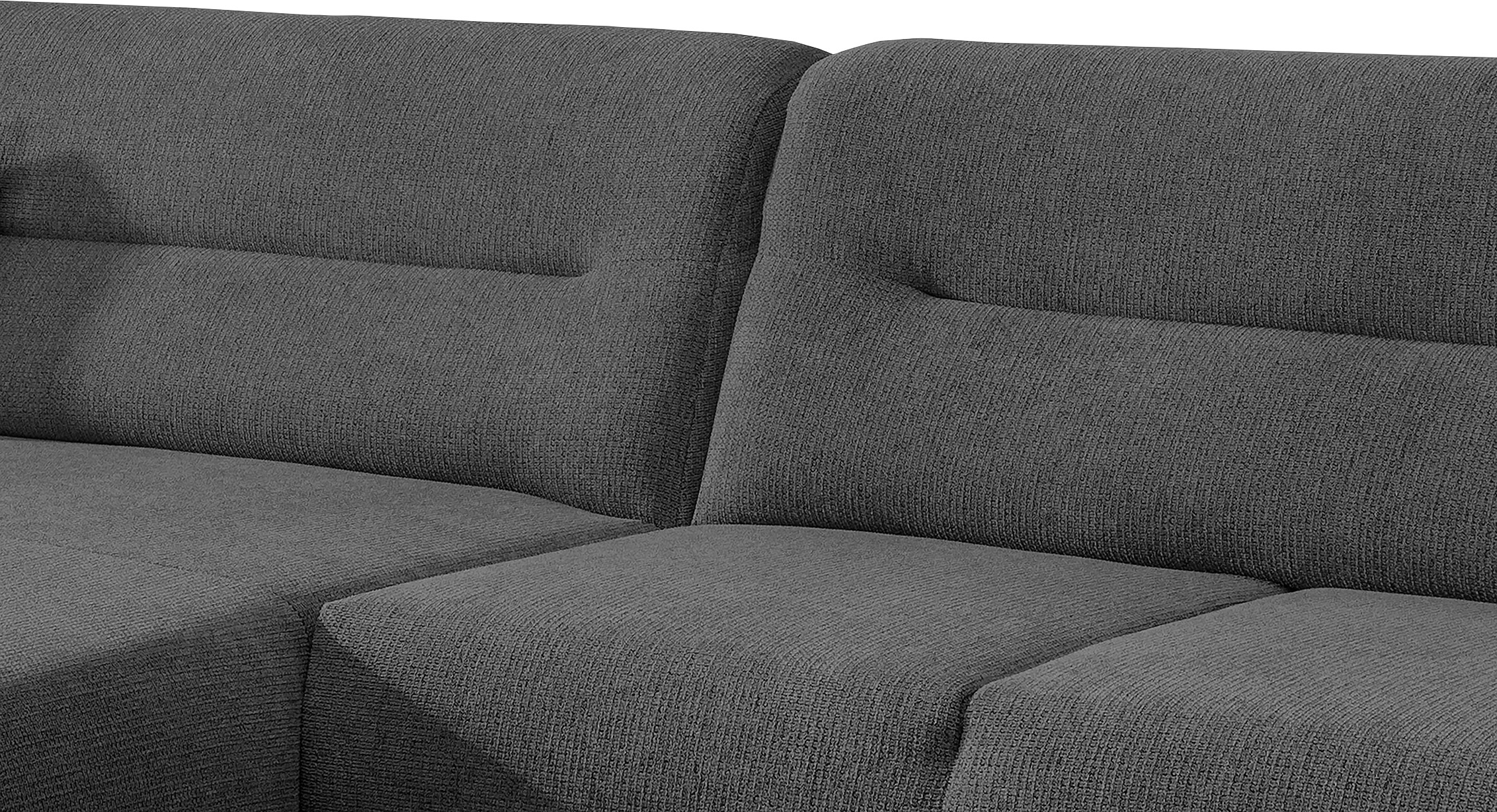 INOSIGN Ecksofa »Drago, elegant und zeitlos, komfortabel, Holzfuss, L-Form«, frei im Raum stellbar, inkl. 2 Zierkissen