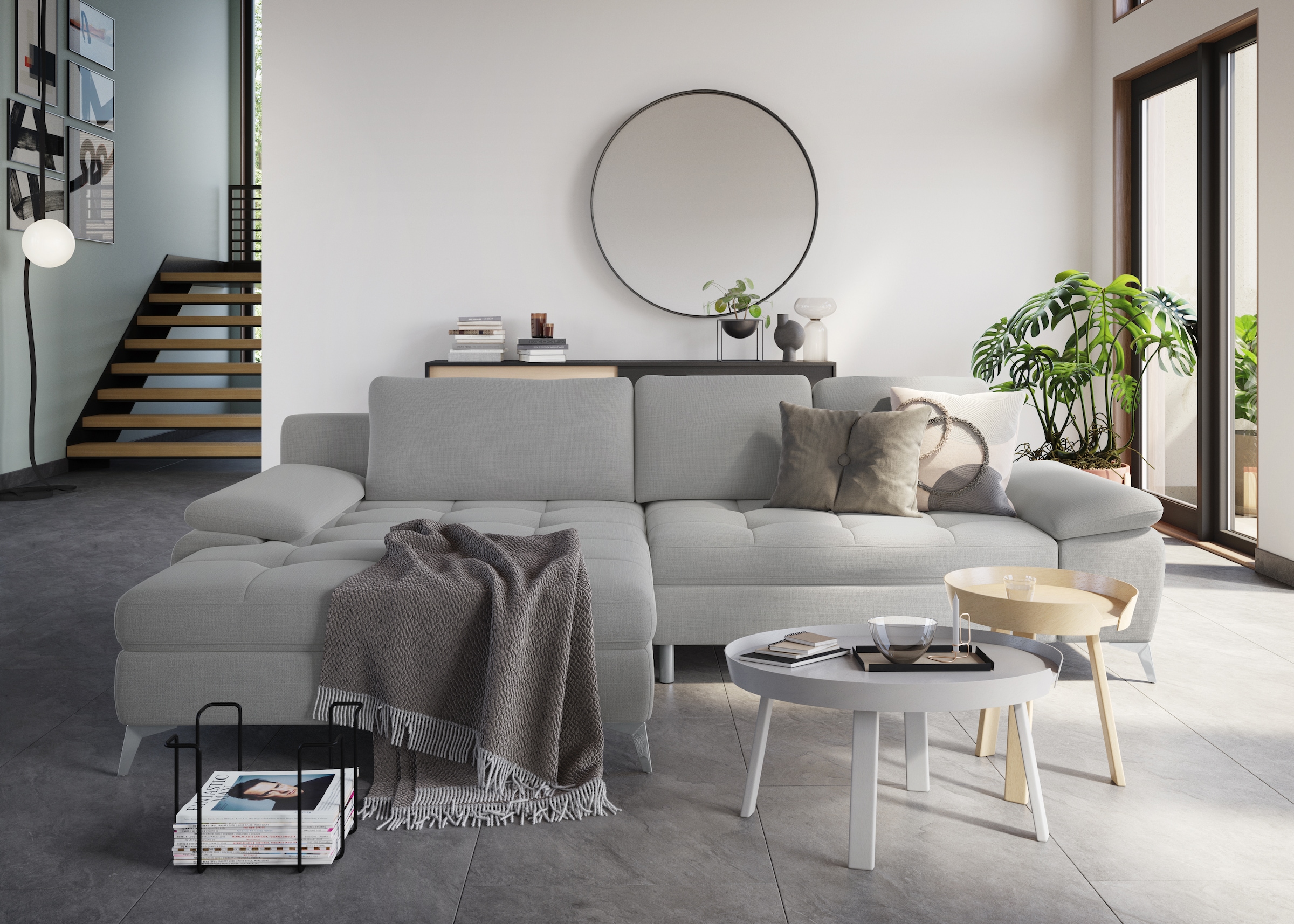 sit&more Ecksofa »Latigo L-Form«, mit Mega-Recamiere, wahlweise mit Bettfunktion und Bettkasten