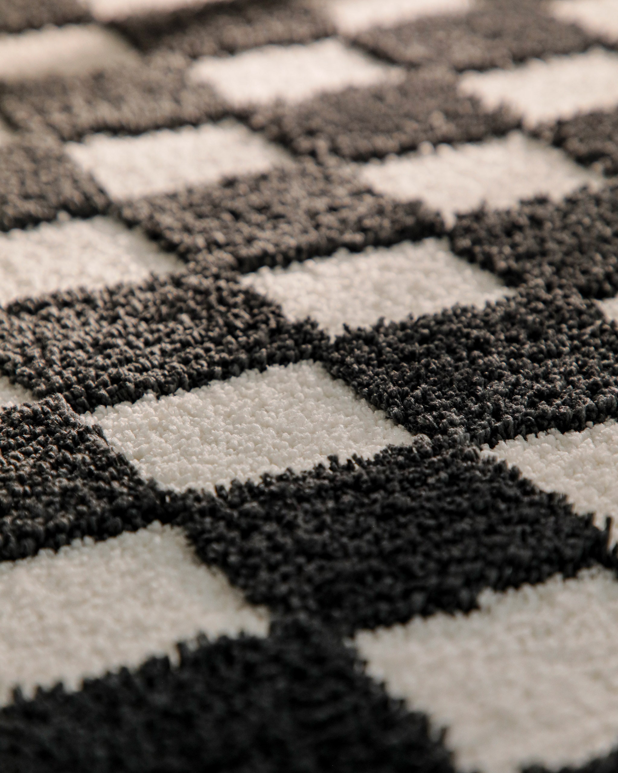 Wecon home Tapis de bain »Bobbi« Höhe 25 mm Badteppich, Schachbrett-Design, weich, rutschhemmend, waschbar