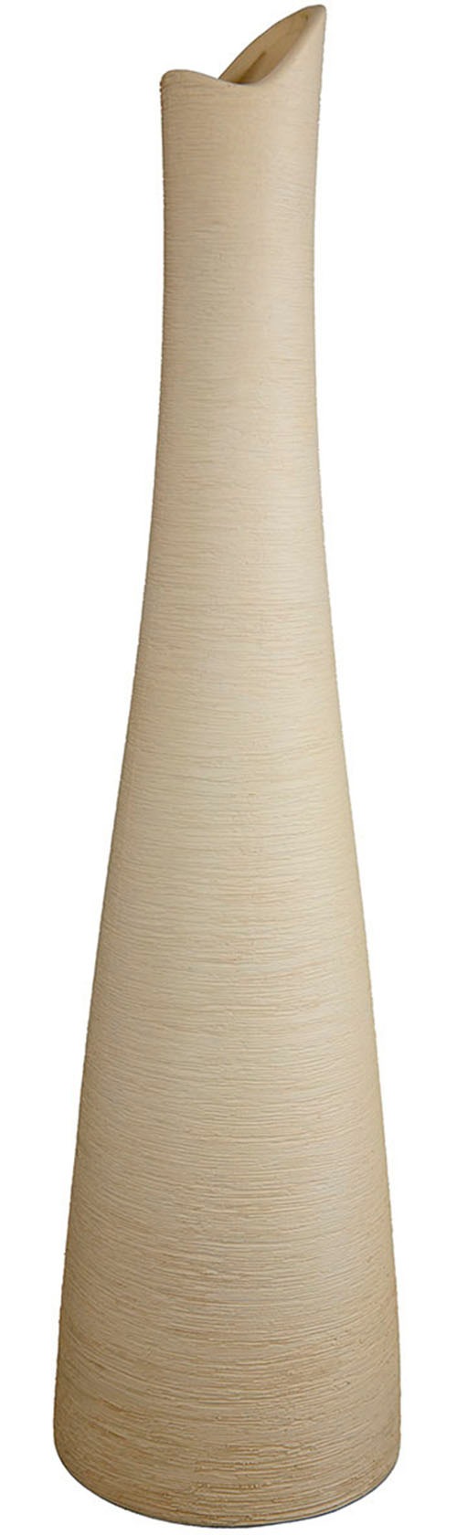 Image of GILDE Tischvase "Bologna, für langstilige Blumen, Dekovase" Vase aus Keramik, mit gekratzer Oberflächenstruktur