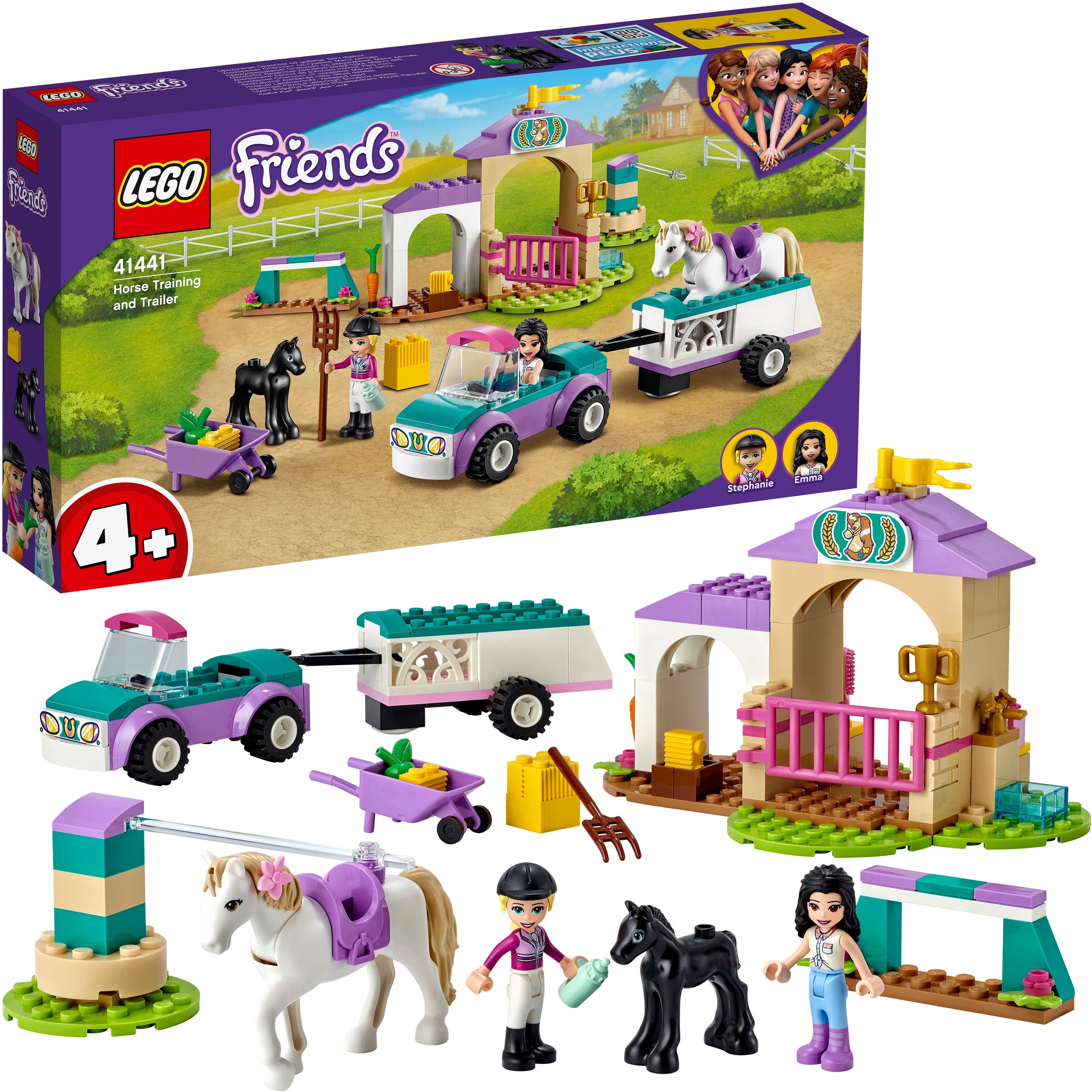 Image of LEGO® Konstruktionsspielsteine »Trainingskoppel und Pferdeanhänger (41441), LEGO® Friends«, (148 St.), Made in Europe bei Ackermann Versand Schweiz