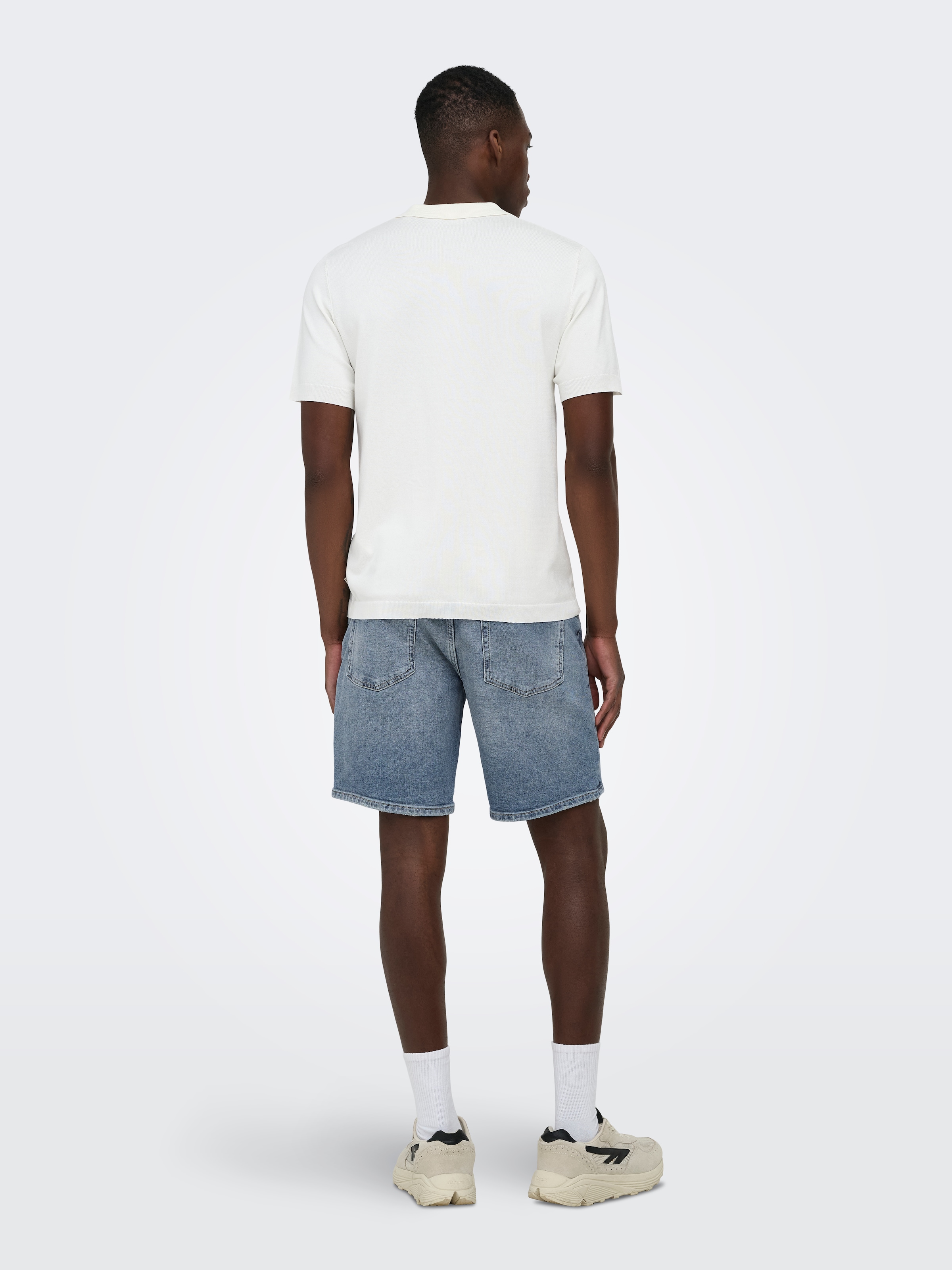 ONLY & SONS Jeansshorts »ONSEDGE PER LBT 6966 DOT DNM SHORTS NOOS« Baumwollmischung, straight fit