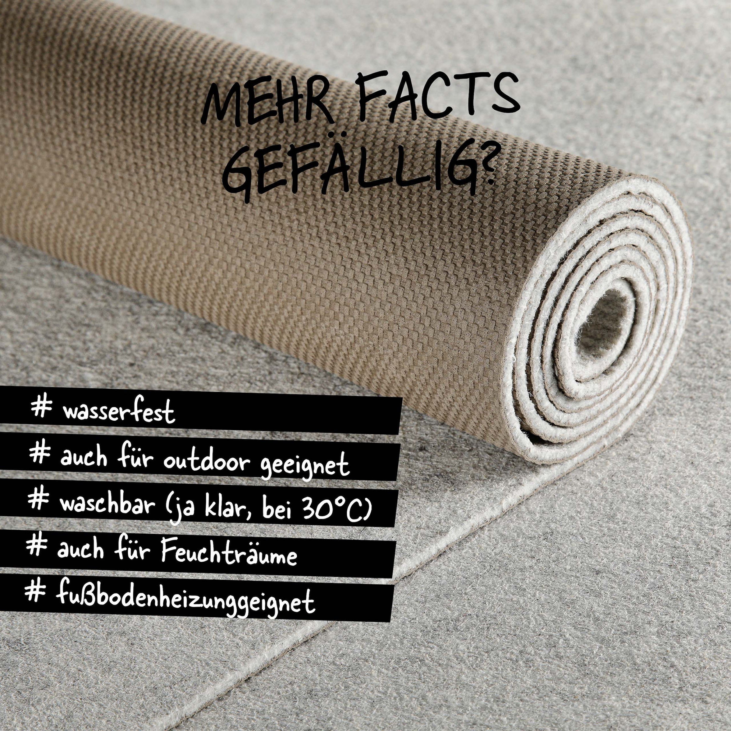 Wecon home Antirutsch Teppichunterlage »RugPad Basic« Teppichunterlage, Anti-Rutsch-Matte, Komfort, Schutz