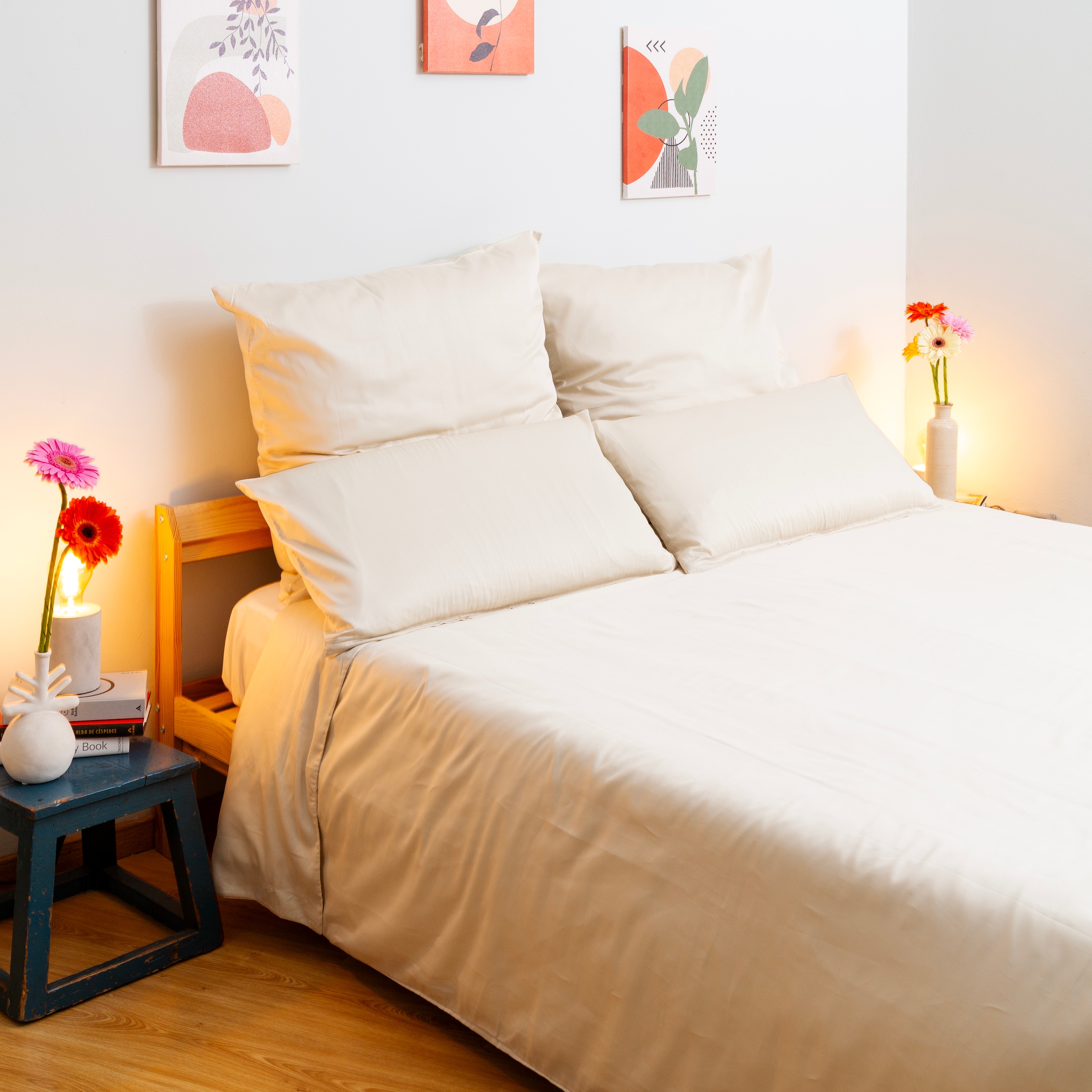 Wolkenfeld Housse de coussin »Mako-Satin Baumwolle Kopfkissenbezug - Premium Kissenbezug« Grösse 80x80 und 40x80 cm; versteckter Reissverschluss