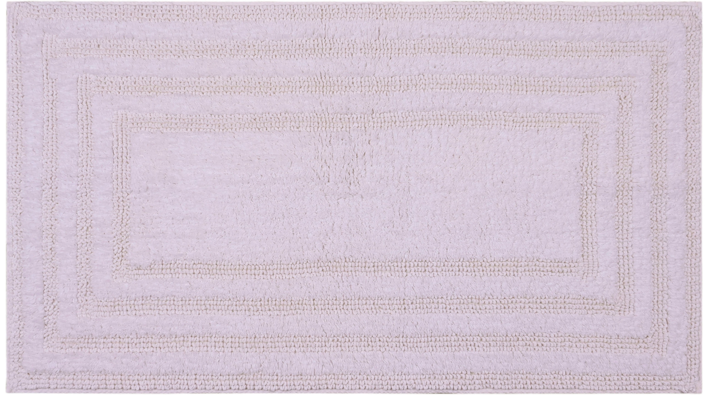 my home Badematte »Inga, Rahmen, Badvorleger, Badezimmer Teppich«, beidseitig nutzbar-fussbodenheizungsgeeignet-strapazierfähig, 100% Baumwolle, Hoch-Tief-Effekt, weich, trocknergeeignet