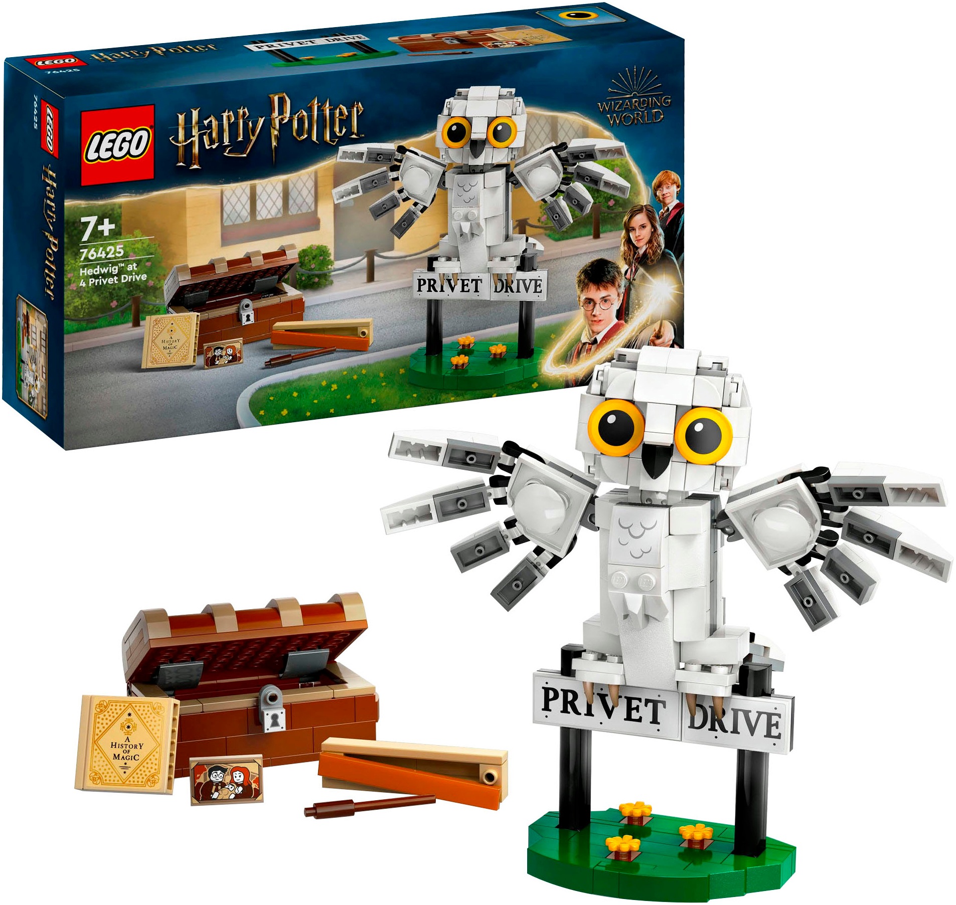 Image of LEGO Konstruktionsspielsteine "Hedwig™ im Ligusterweg 4 (76425), LEGO Harry Potter™" Made in Europe