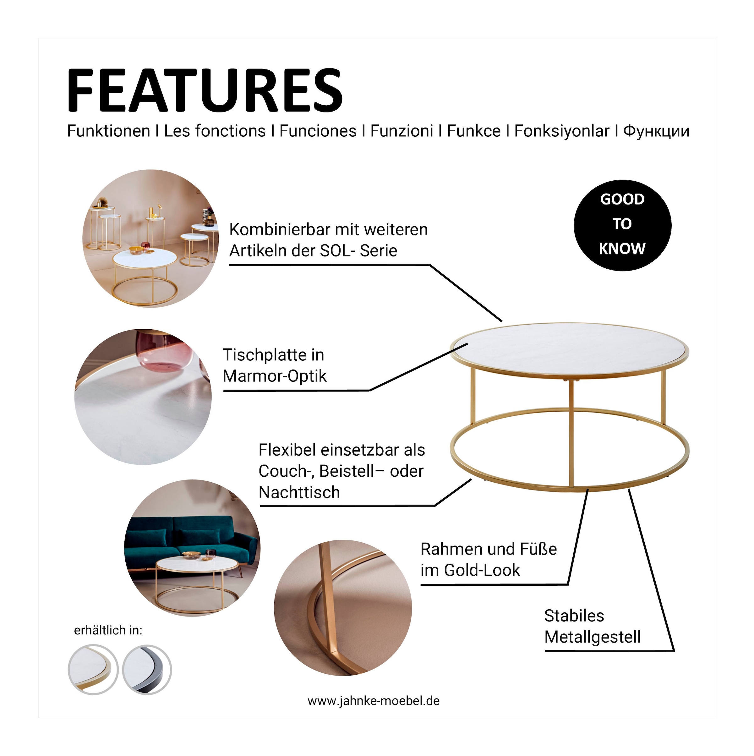 Jahnke Table basse »SOL COFFEE«