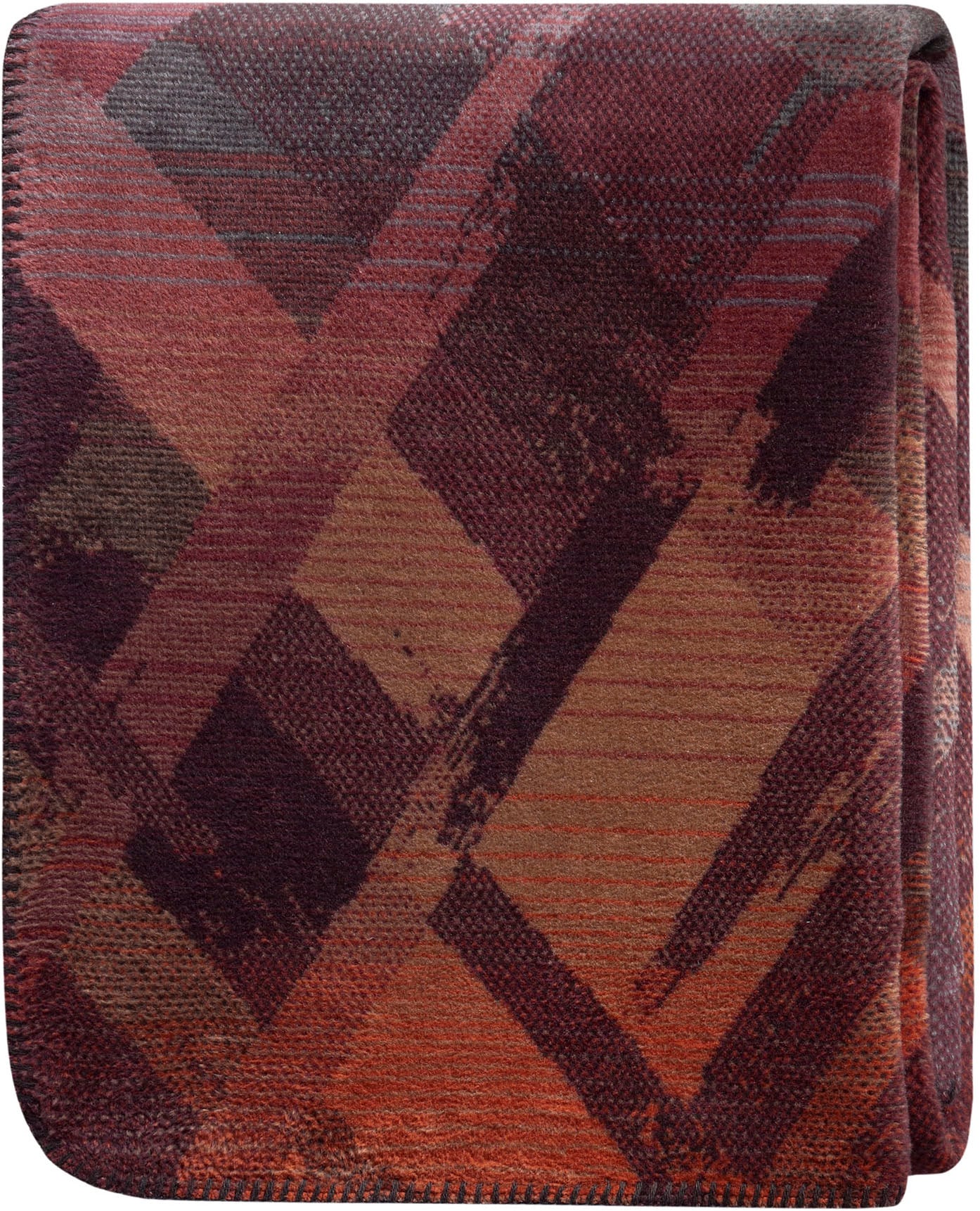 Biederlack Wohndecke »Garnet Glow mit geketteltem Zierstich« Made in Germany