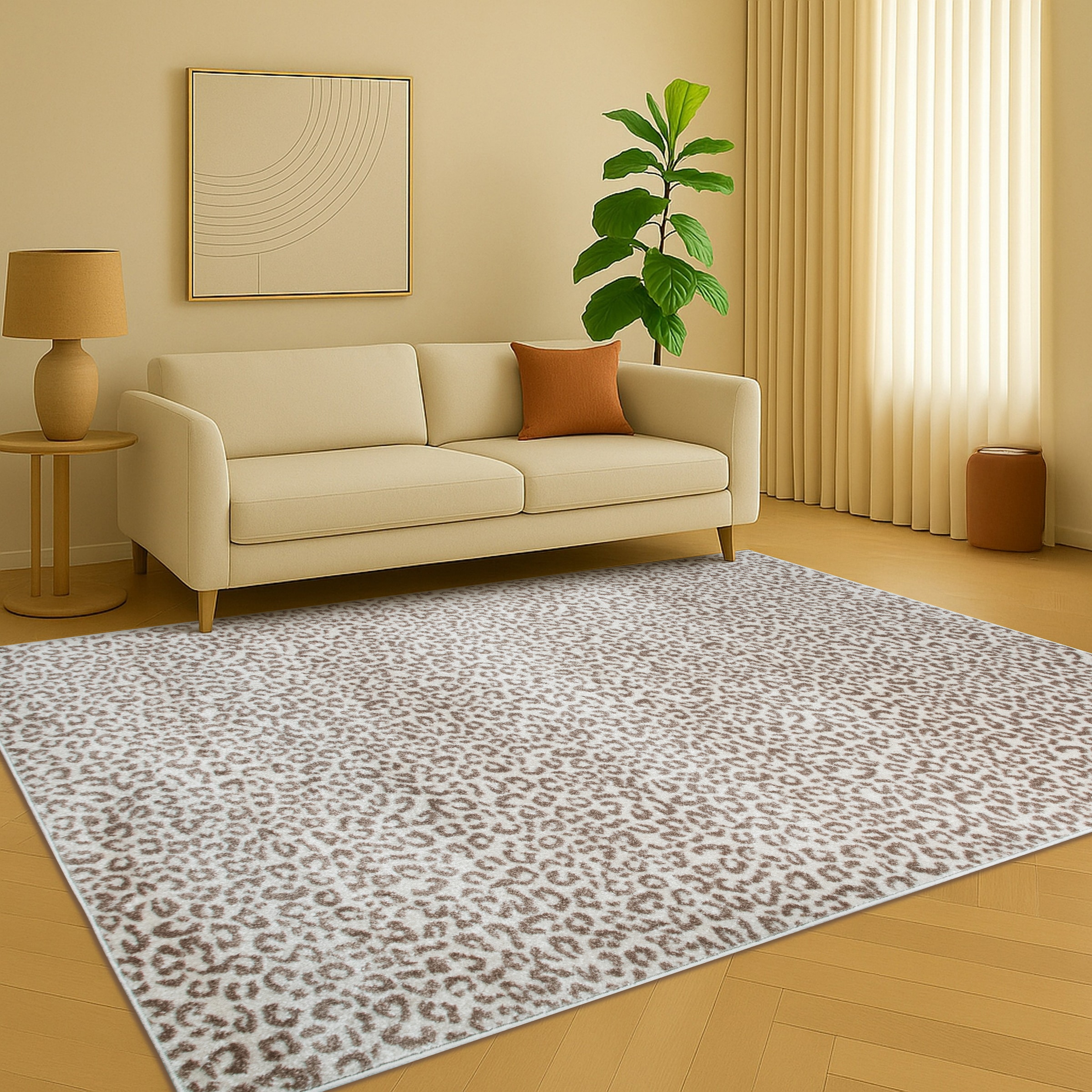 GOODproduct Tapis »Fynna, Leoparden-Muster, Animal Print, modern« Rectangulaire 9 mm Höhe Léopard, peluche très douce, salon, chambre, salle à manger