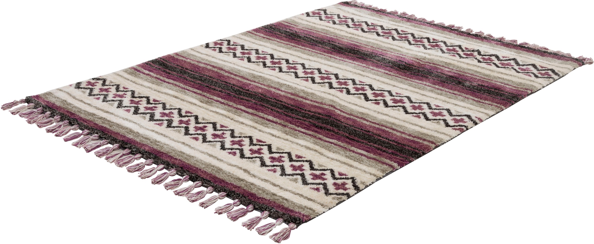 Image of Gino Falcone Teppich »Vittoria 018«, rechteckig, 15 mm Höhe, besonders weich durch Microfaser, mit Fransen, ideal im Wohnzimmer & Schlafzimmer bei Ackermann Versand Schweiz