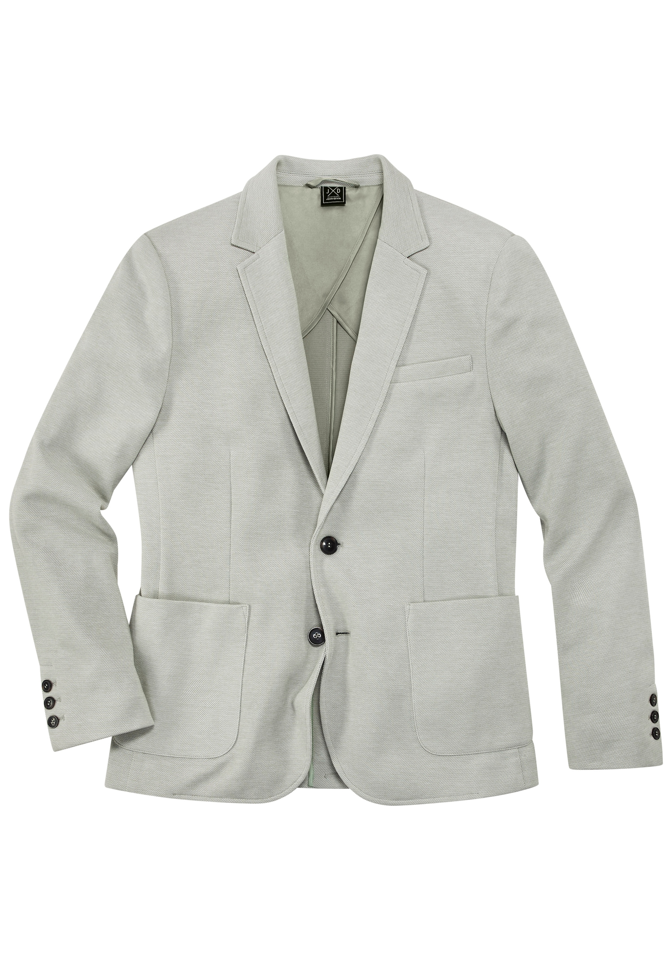 John Devin Sakko »aus elastischer Pikee-Qualität« lässiges Stretchsakko mit dezentem Muster