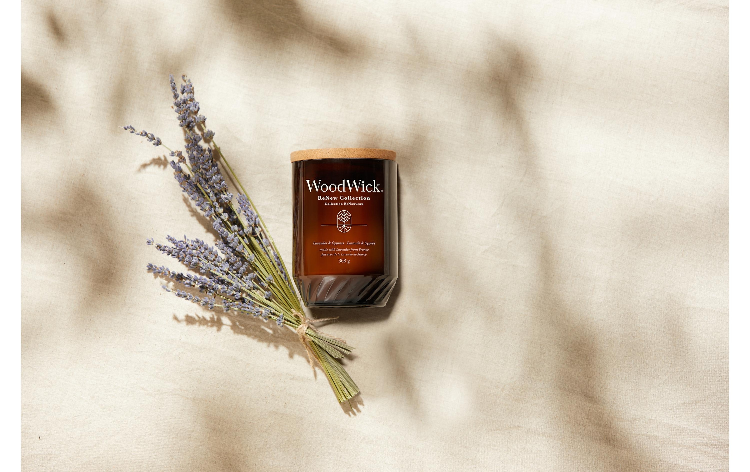 Woodwick Duftkerze »Lavender & Cypress ReNew Large Jar«