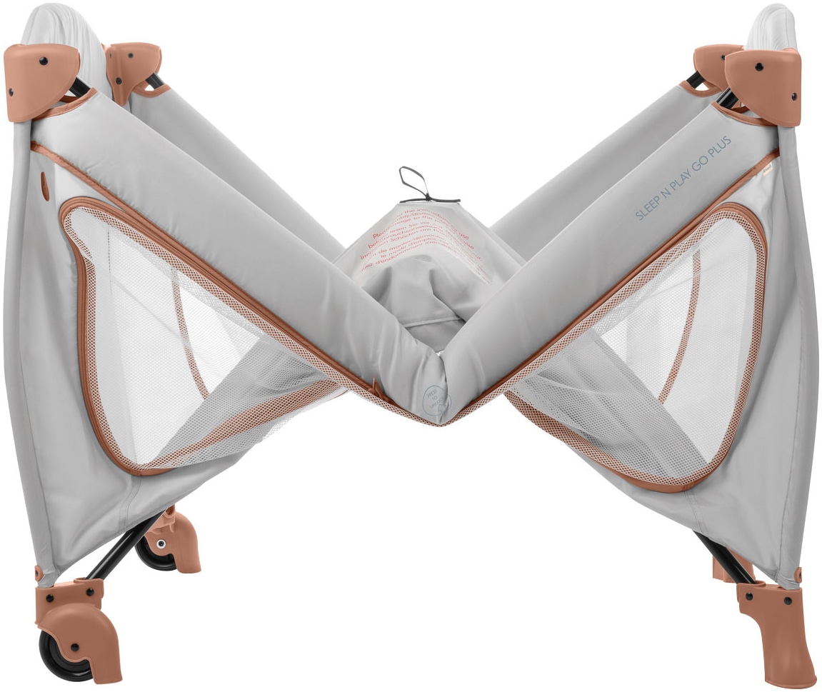 Hauck Lit de voyage pour bébé »Sleep N Play Go Plus, Dusty Cork« mit integrierten Rädern; Vorderausstieg